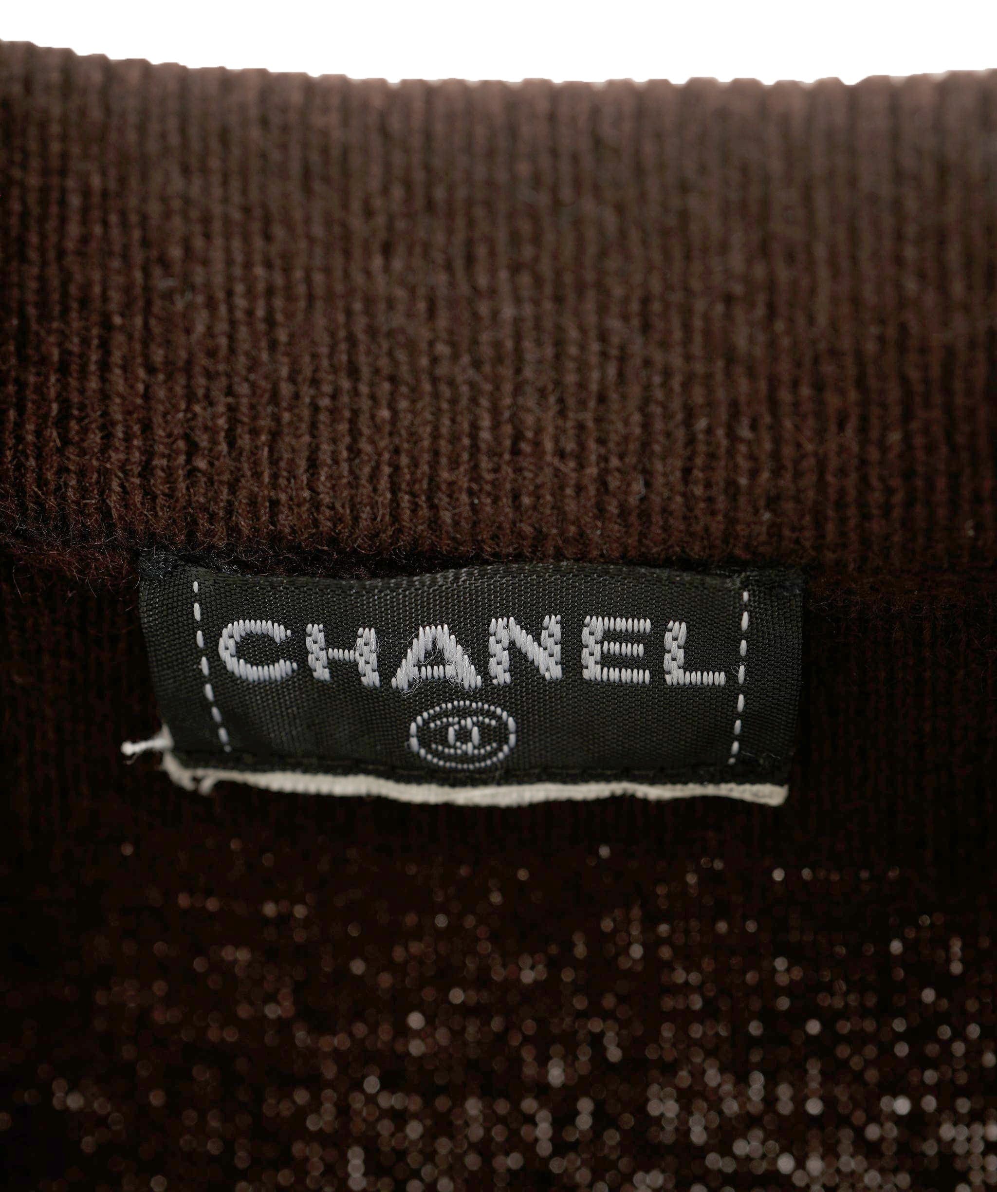 Chanel Chanel CC Pocket Oversized Sweater Brown ASL9716