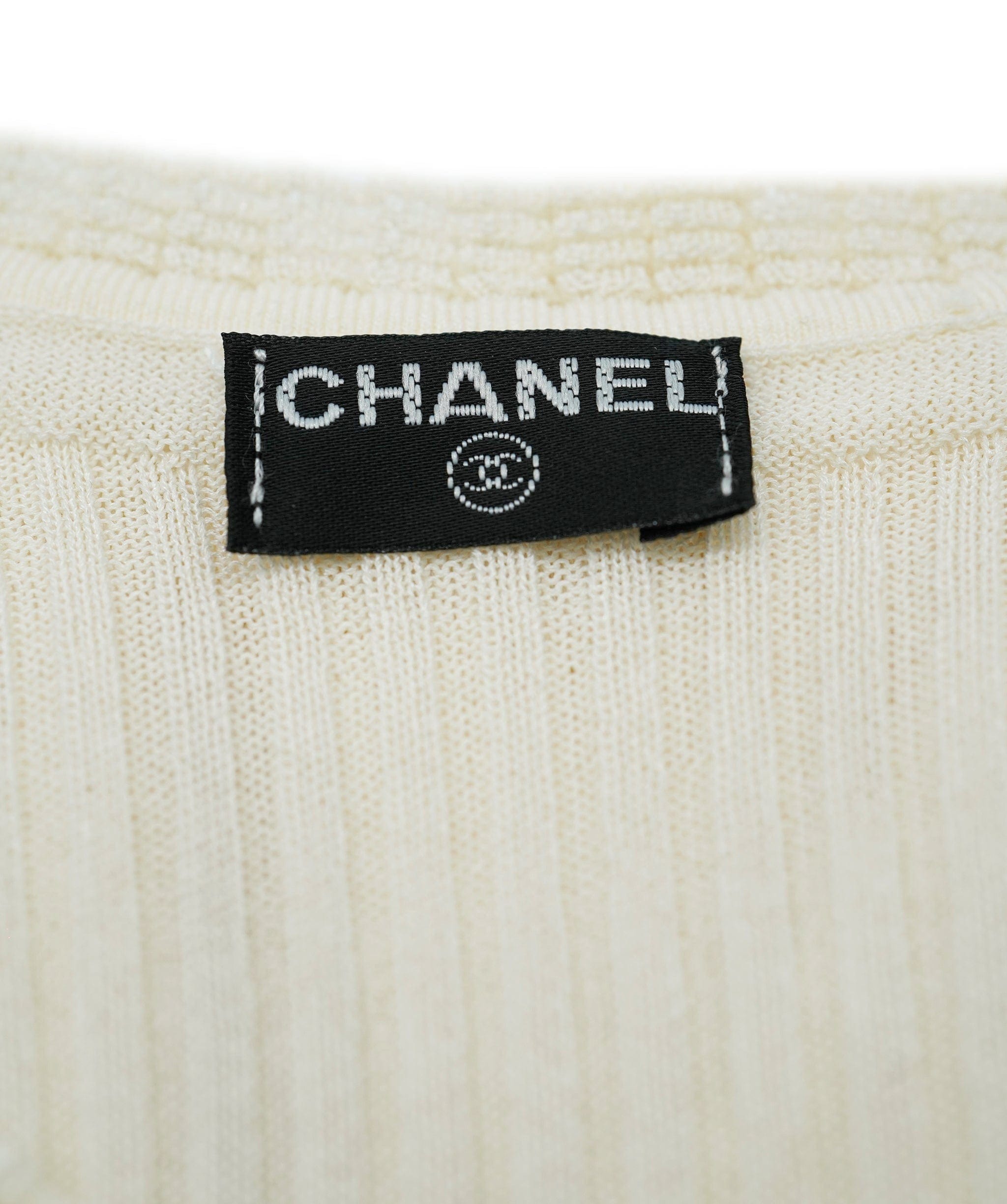 Chanel Chanel CC See-through Logo Top White ASL9550