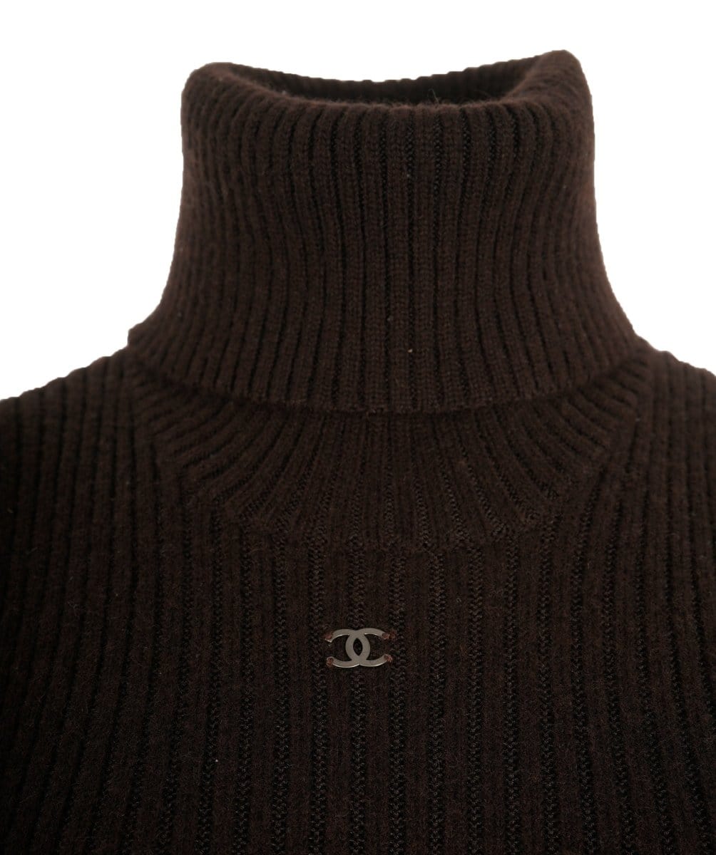 ***Chanel CC Sleeveless Cashmere Dress ASL9712