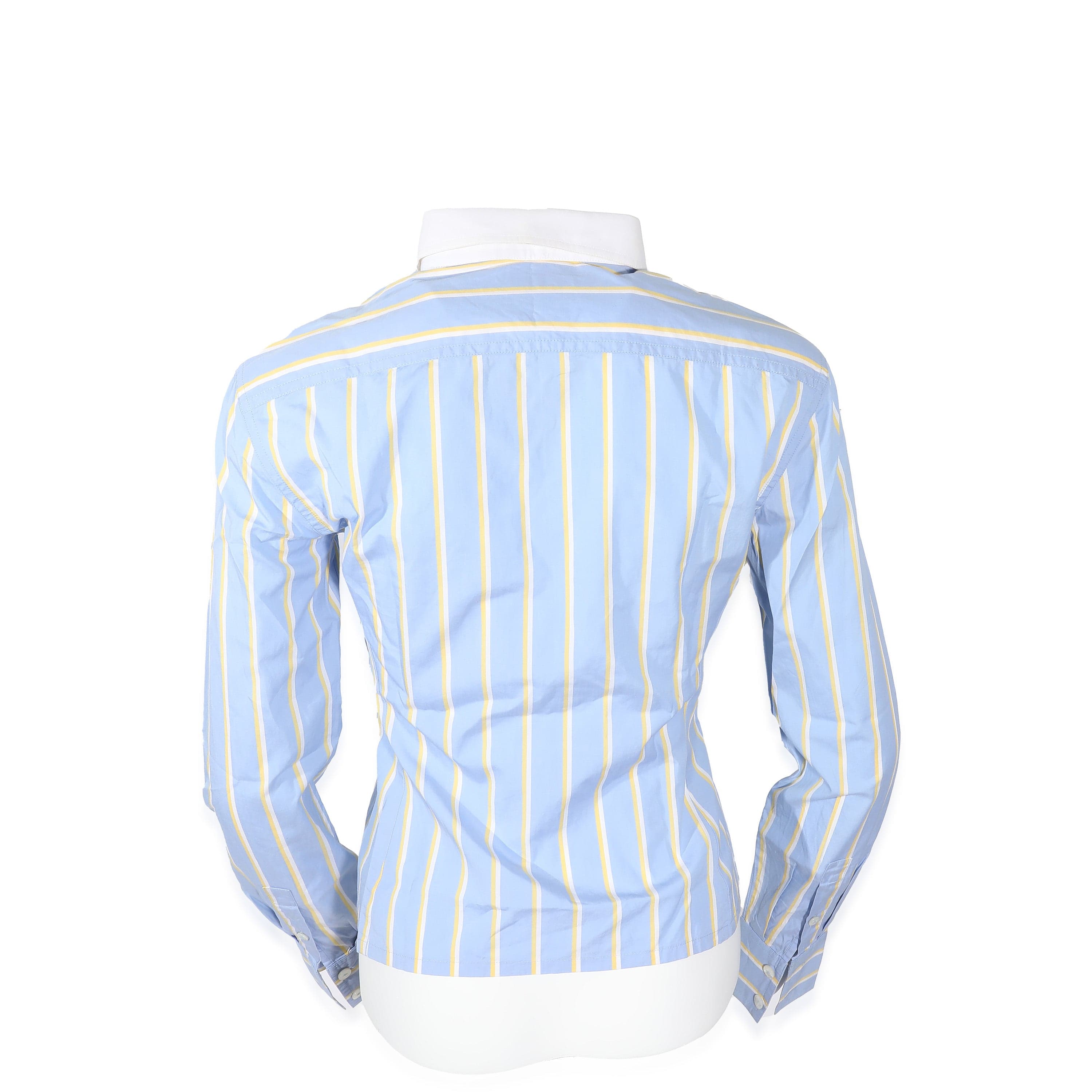 Chanel Chanel CC Stripe Button up Shirt Blue ASL9210