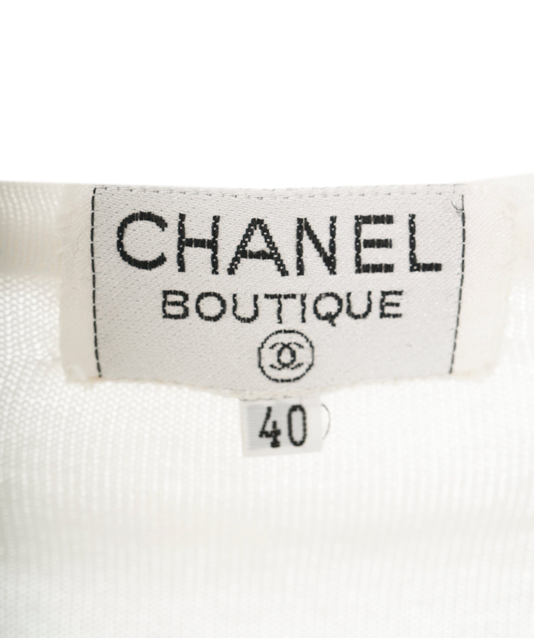 Chanel Chanel CC Summer Knit Top White ASL8273