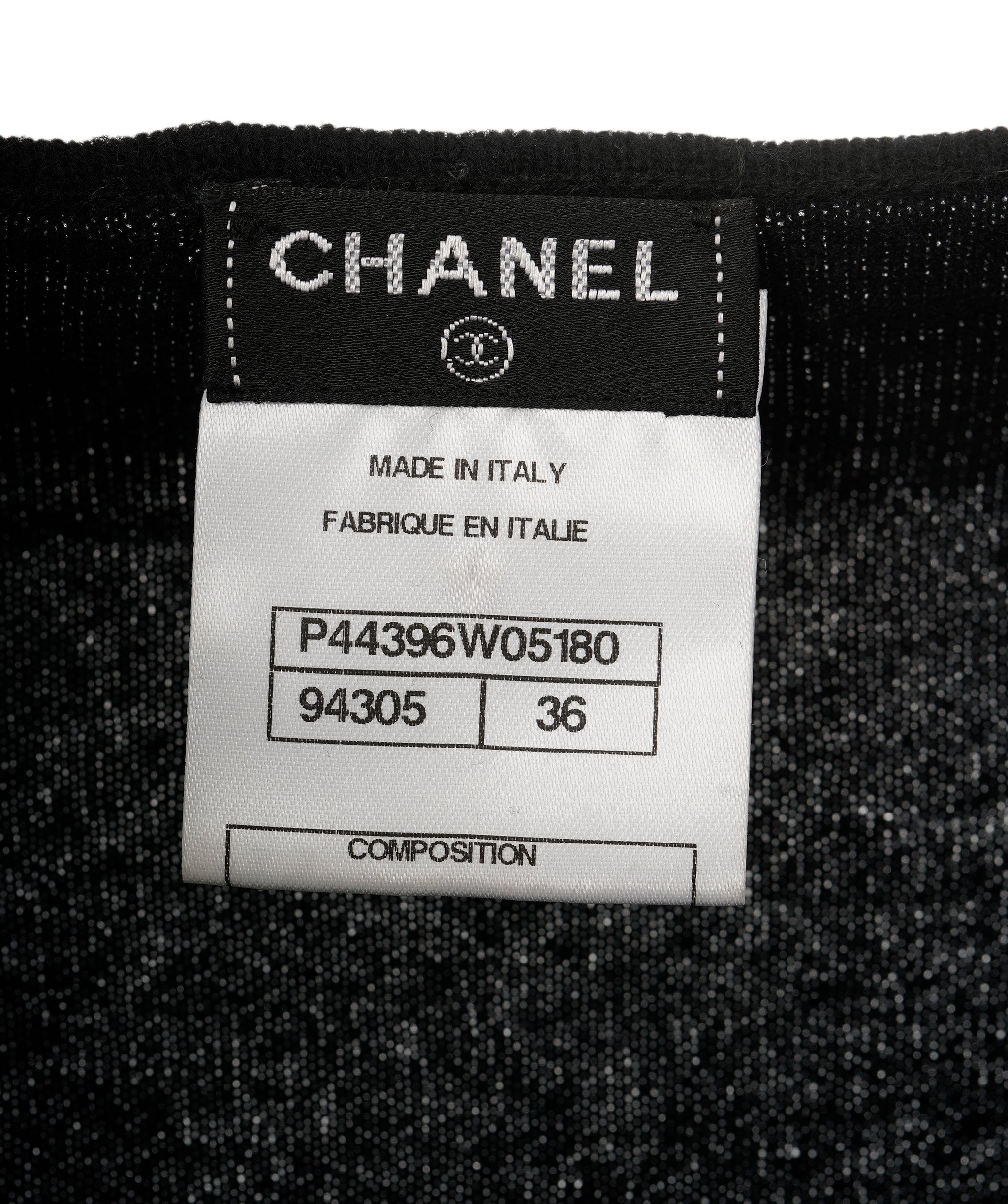 Chanel Chanel Dress knitted black with leather pockets FR36 P44396W05180 AVC1243