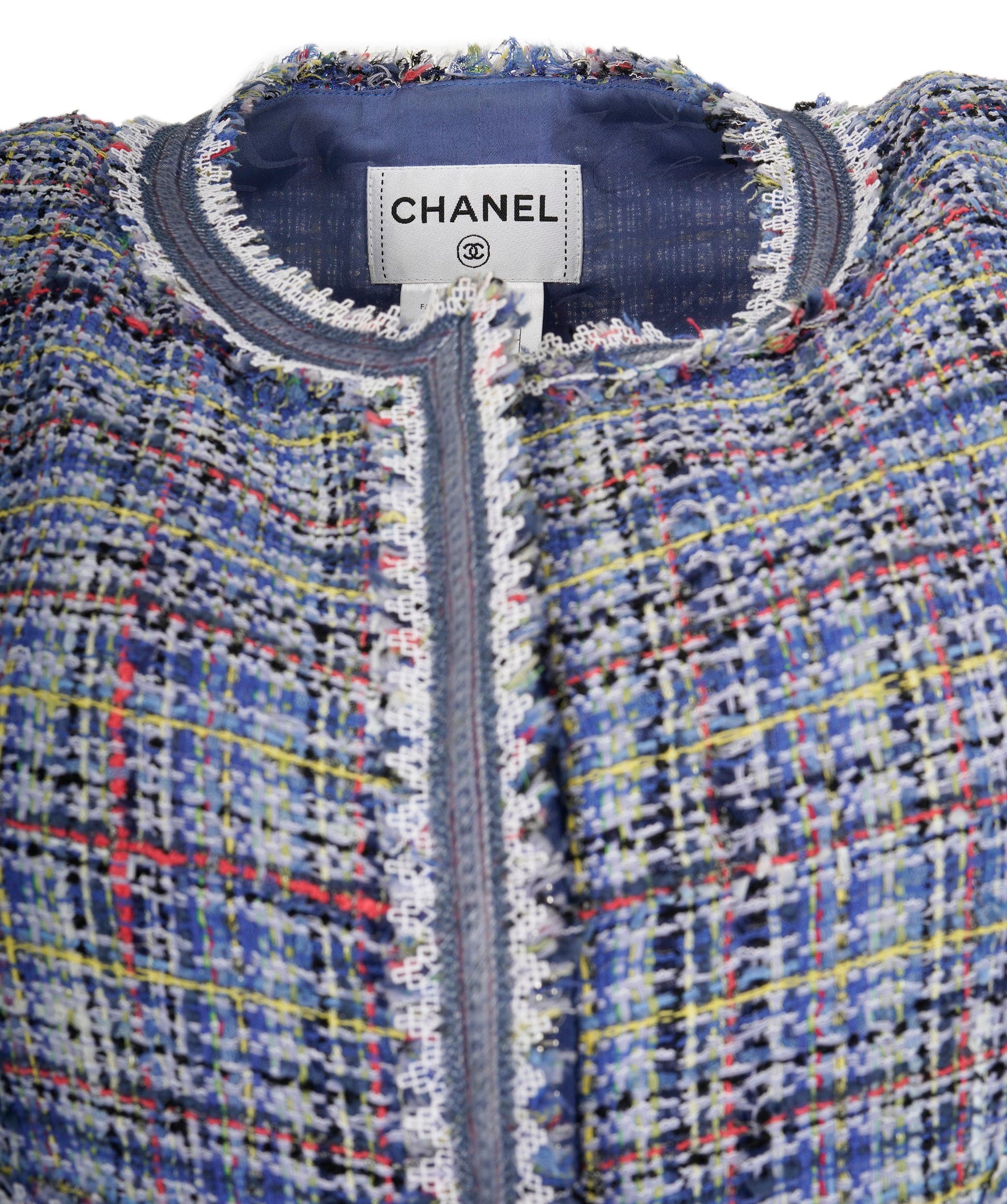 Chanel Chanel Dress tweed blue SS09 FR36  AVC1255