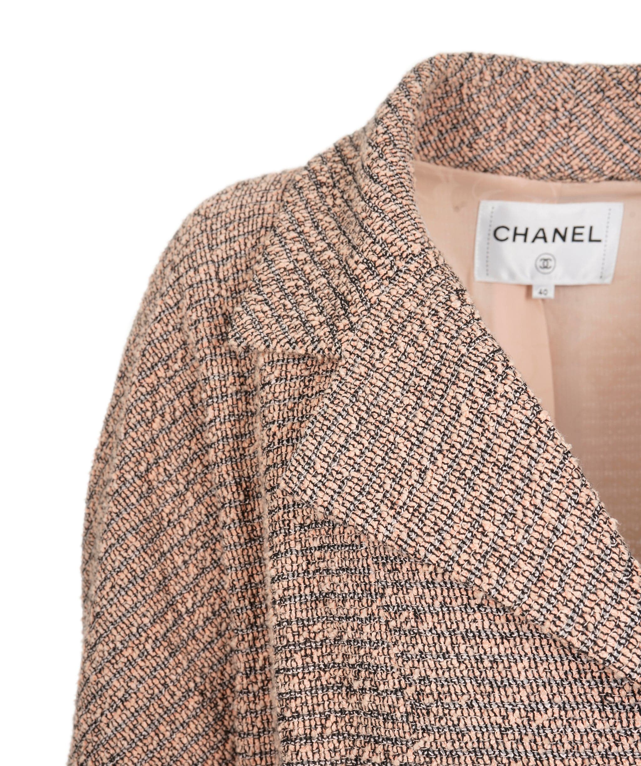 Chanel Chanel Dusty Pink Tweed Coat with CC Buttons Size FR 40 (UK 12) ASL9733