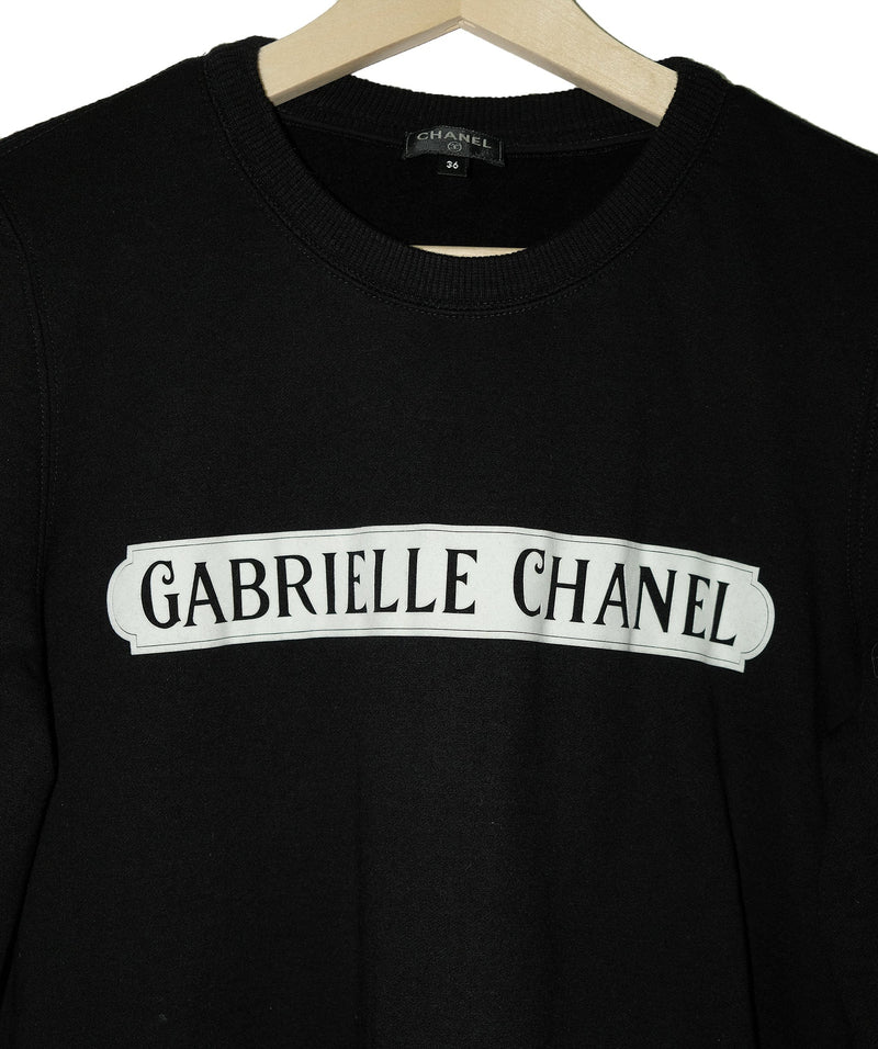 Chanel Chanel Gabrielle Black Sweatshirt Top - AWL3293