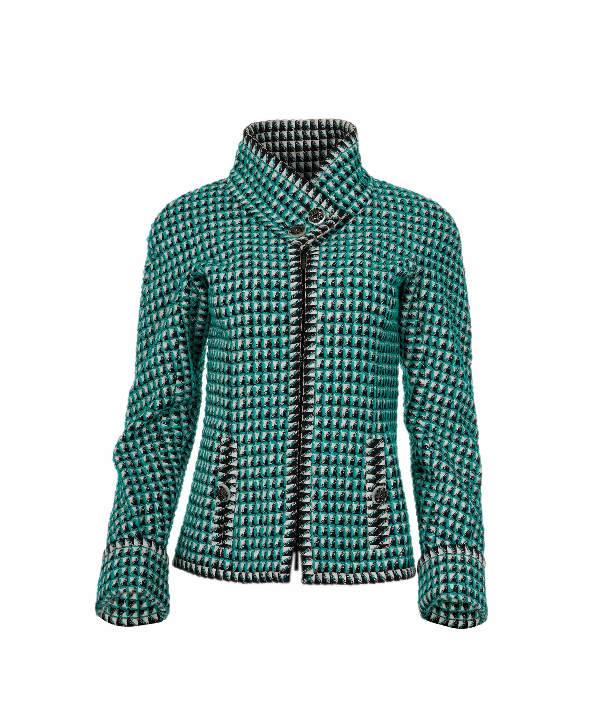 Chanel Chanel Green Tweed Jacket FR36 - AVC1260
