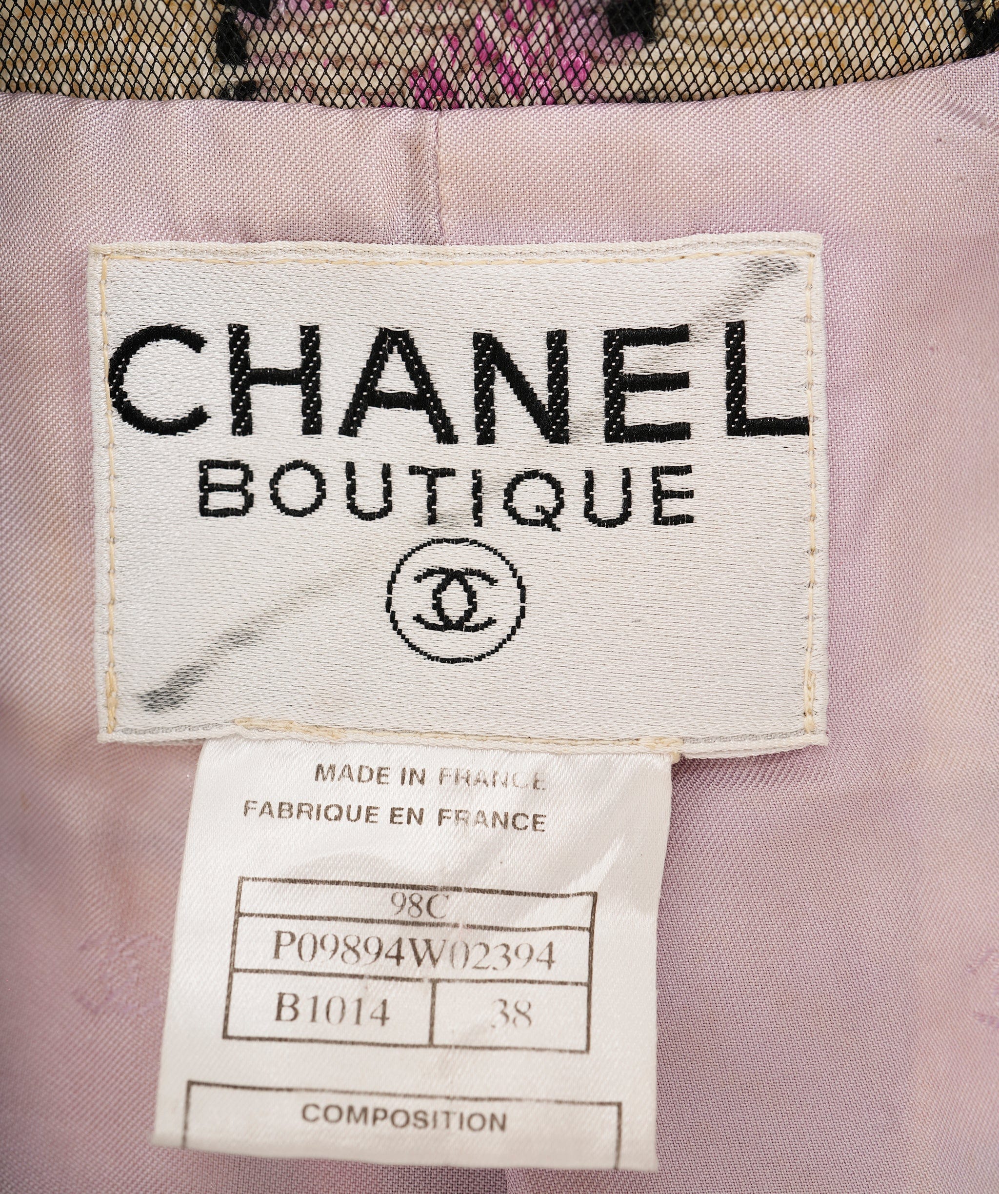 Chanel Chanel Jacket pink with ambroideries FR38 98C P09894W02394 AVC1626