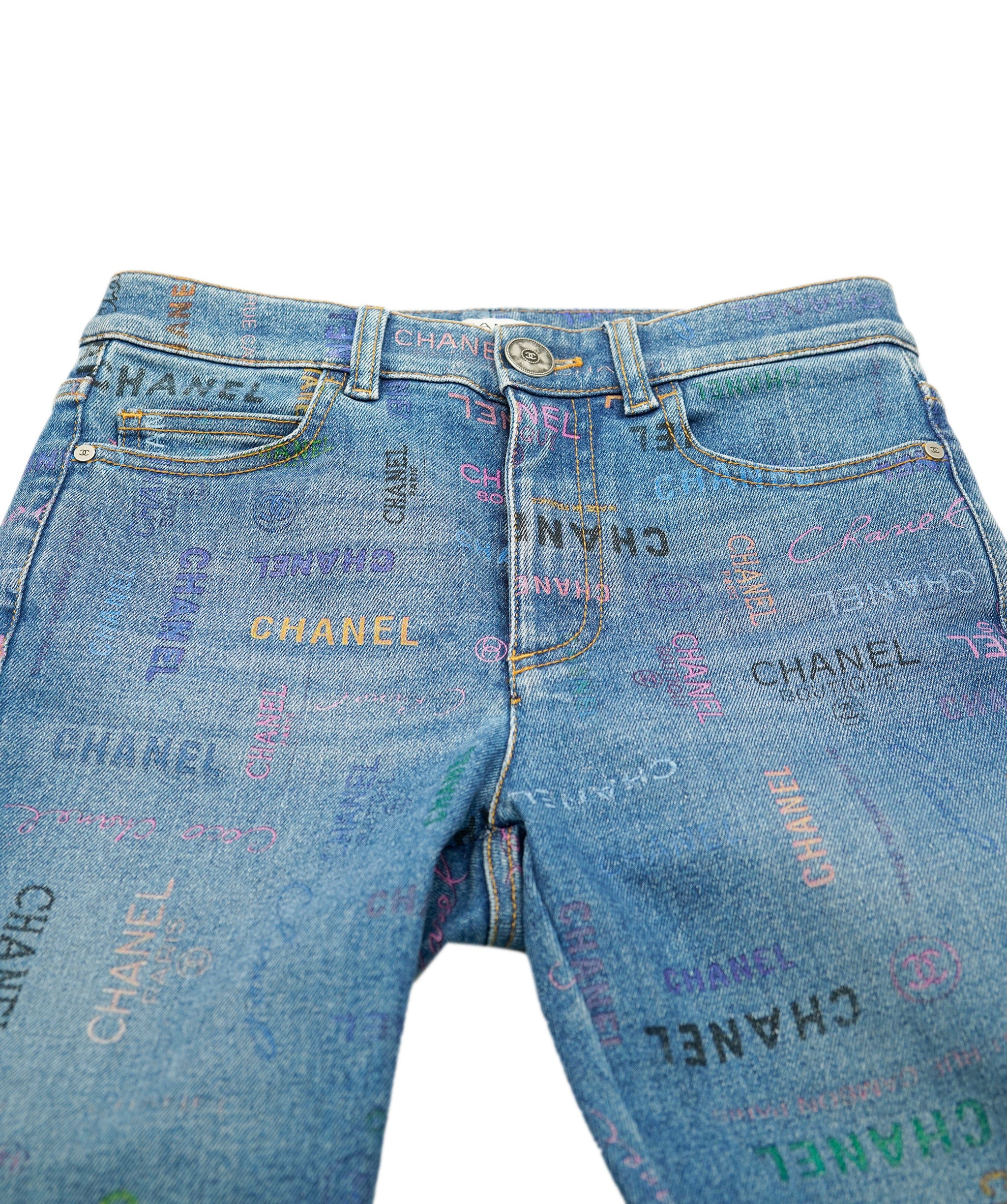 Chanel Chanel Jeans blue denim multicolored logo SS 2022 AVC1857