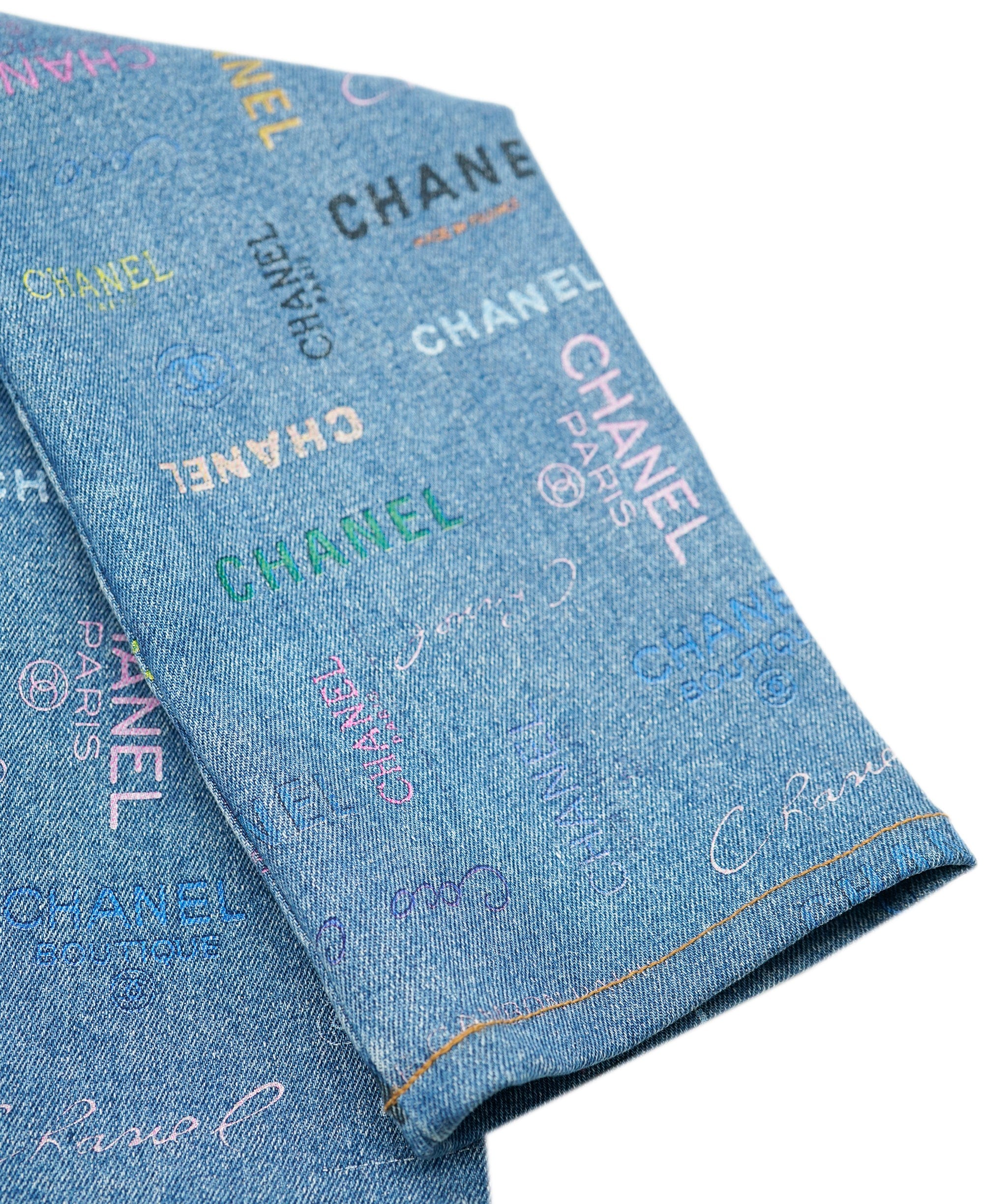 Chanel Chanel Jeans blue denim multicolored logo SS 2022 AVC1857