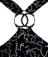 Chanel Chanel Logo Velour Dress Navy ASL4794