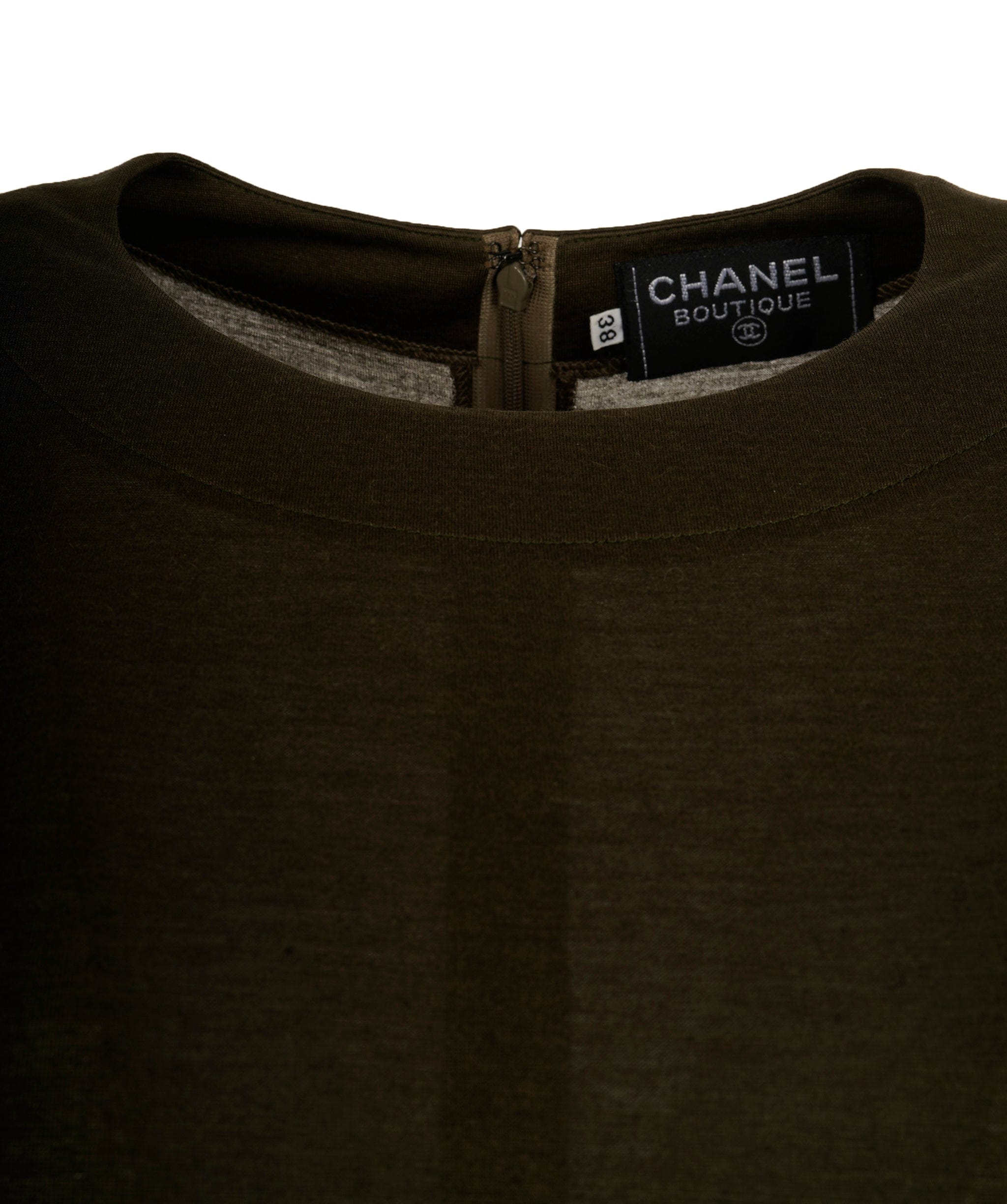 Chanel Chanel Long Jacket & Dress Set Green ASL9632