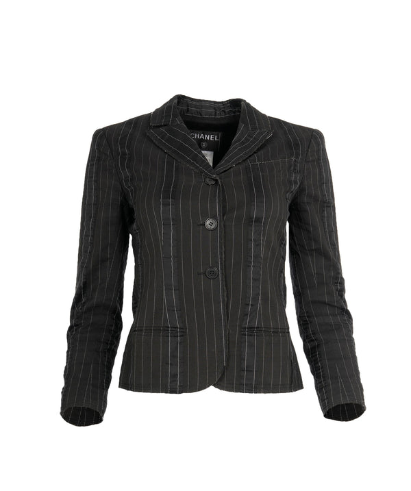 Chanel Chanel Pinstripe Black Blazer  ALC1046