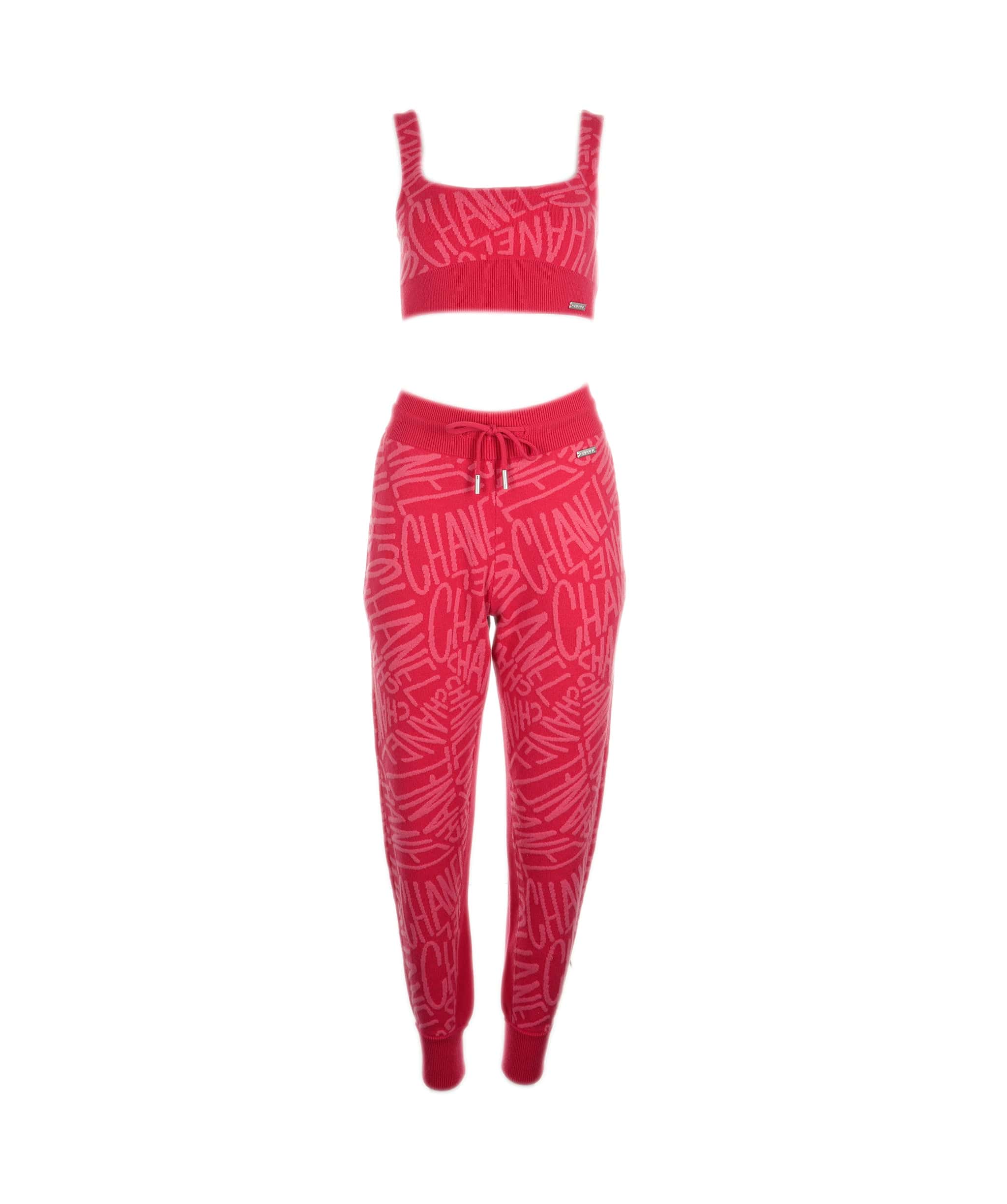Chanel Chanel Set cachemere red and pink Jogging FR36  and Top FR38 AVC1325
