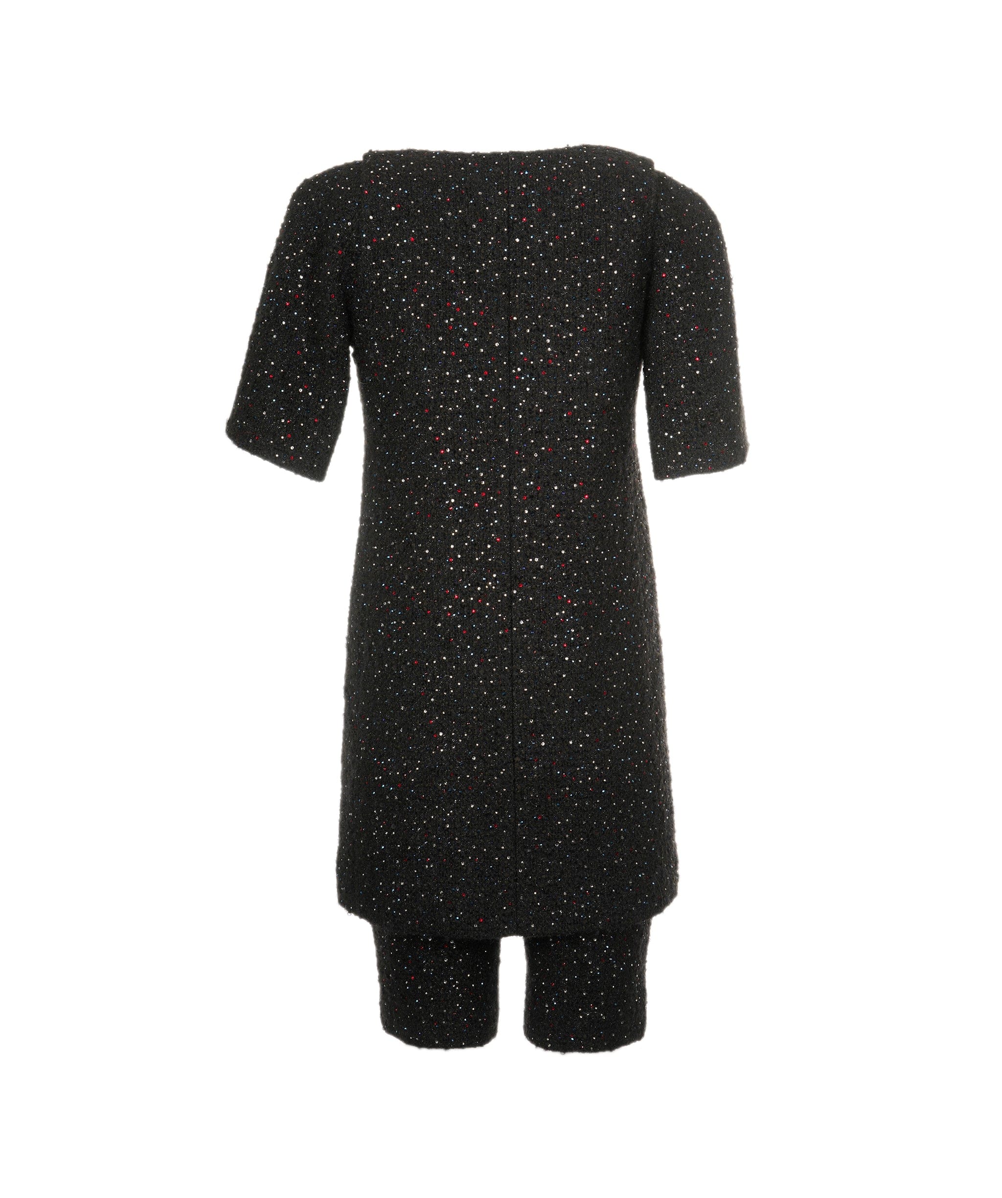 Chanel Chanel Set Dress with matching shorts black tweed and cristals AVC1259