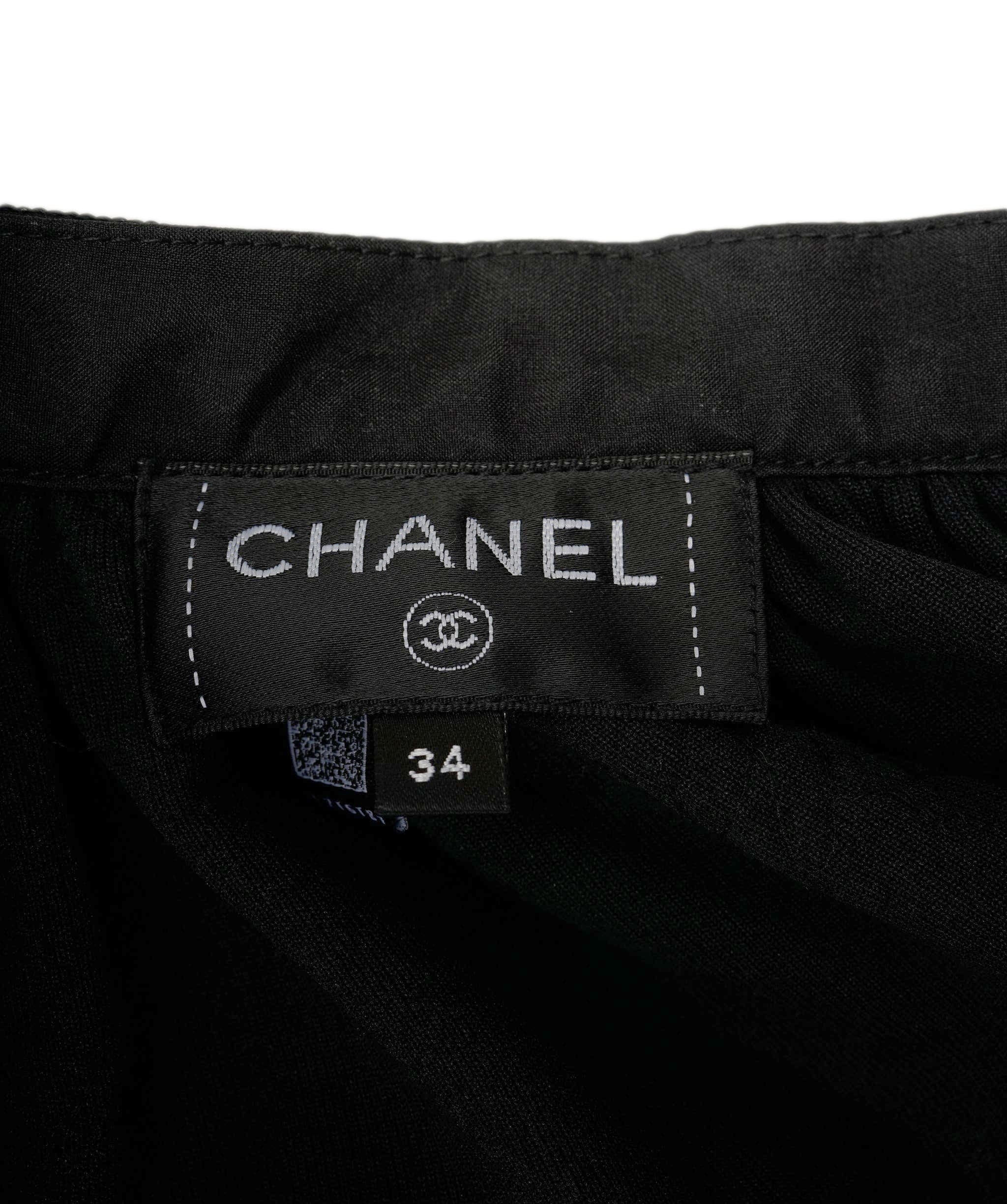 Chanel Chanel Skirt black velvet with sequins FR34 P73382V64928 AVC1128