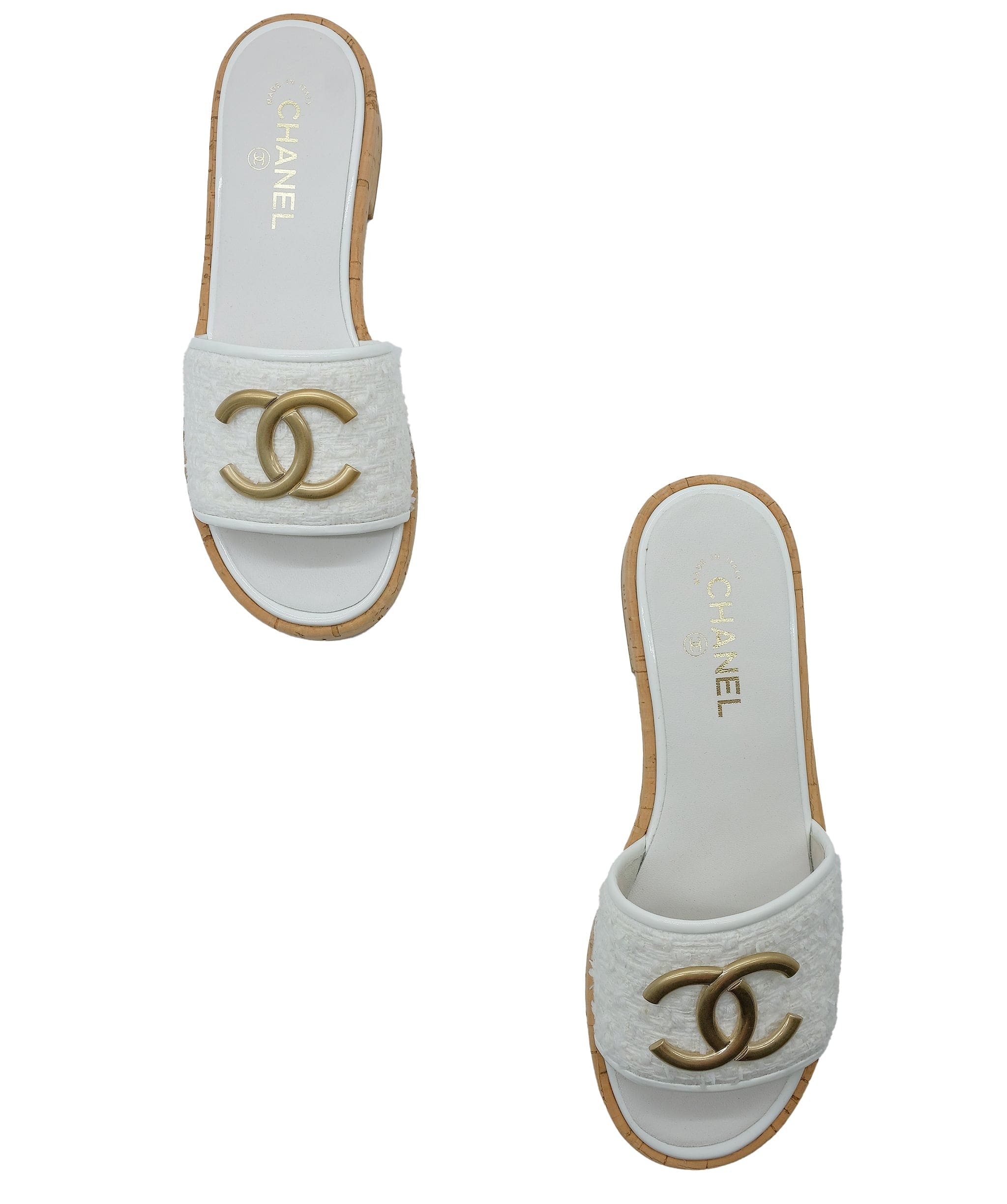 Chanel shops cork slide