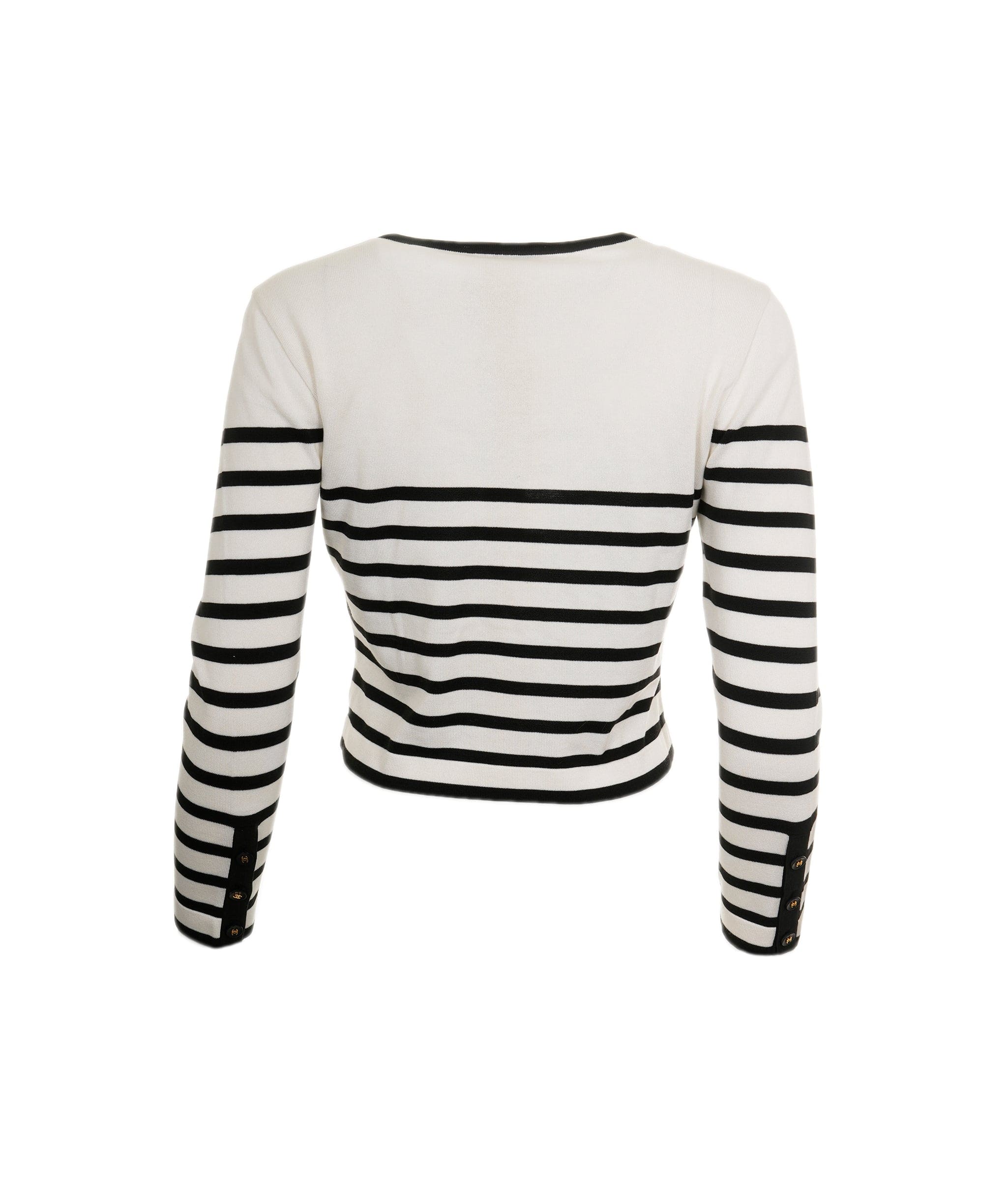 Chanel Chanel Stripe Cardigan White ASL9016