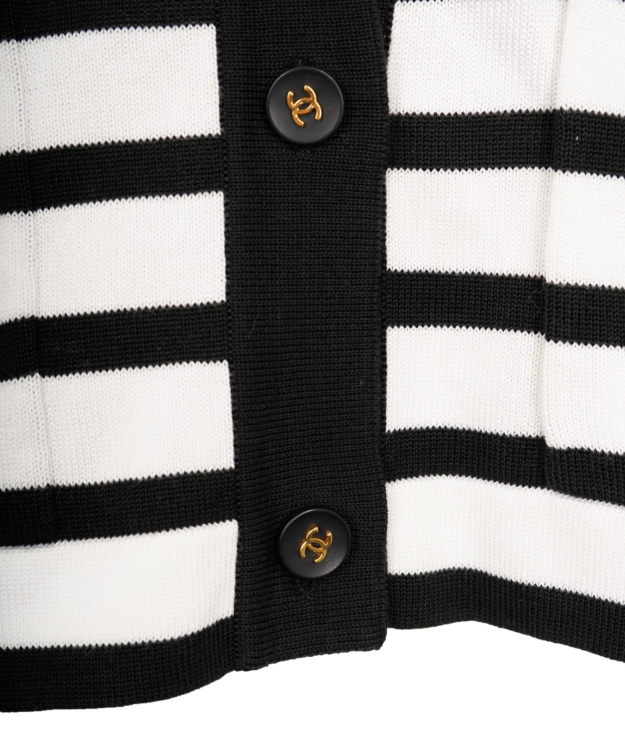 Chanel Chanel Stripe Cardigan White ASL9016