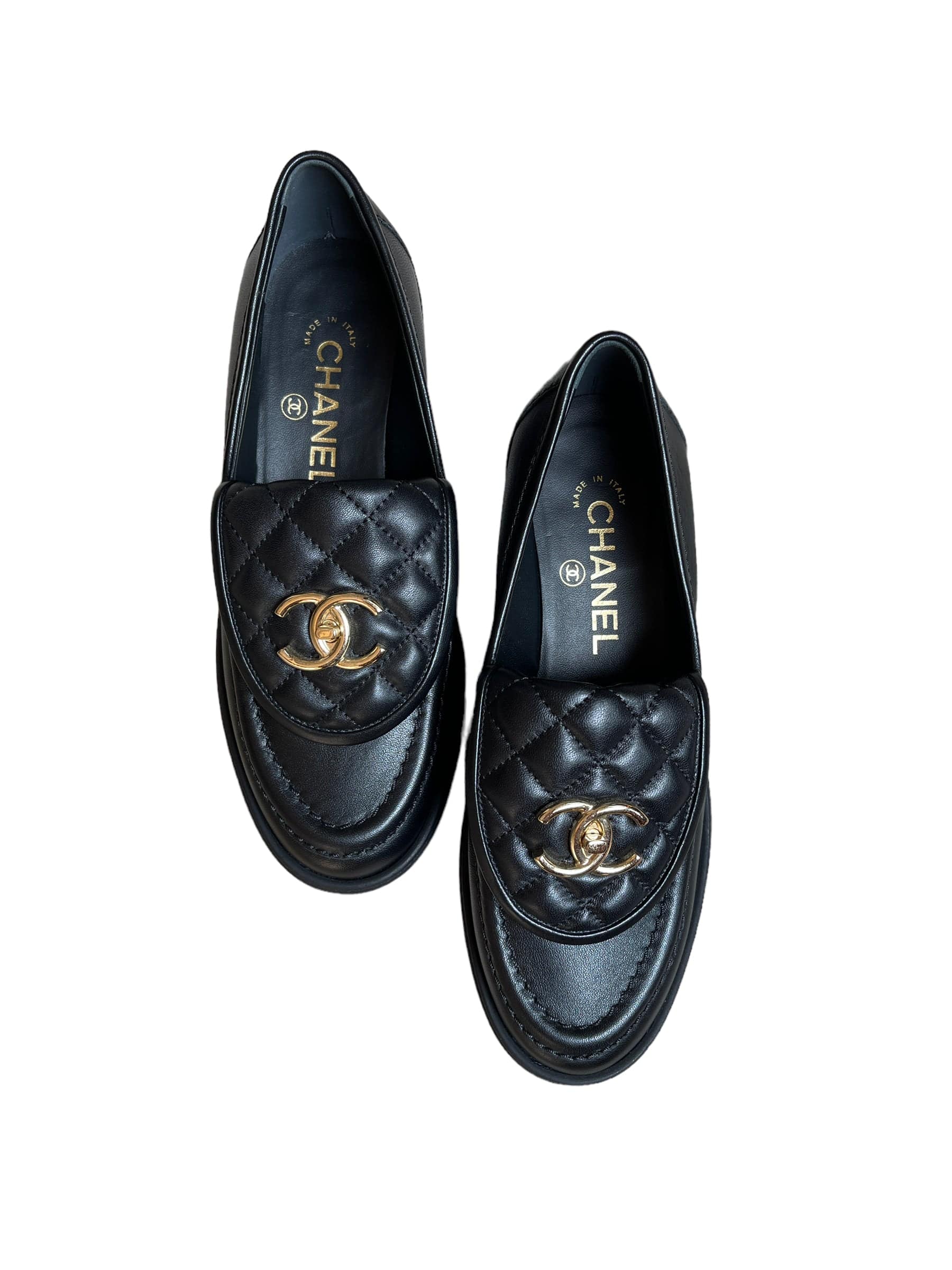 Chanel Chanel Turnlock Loafers Black LGHW 36C SKC1607
