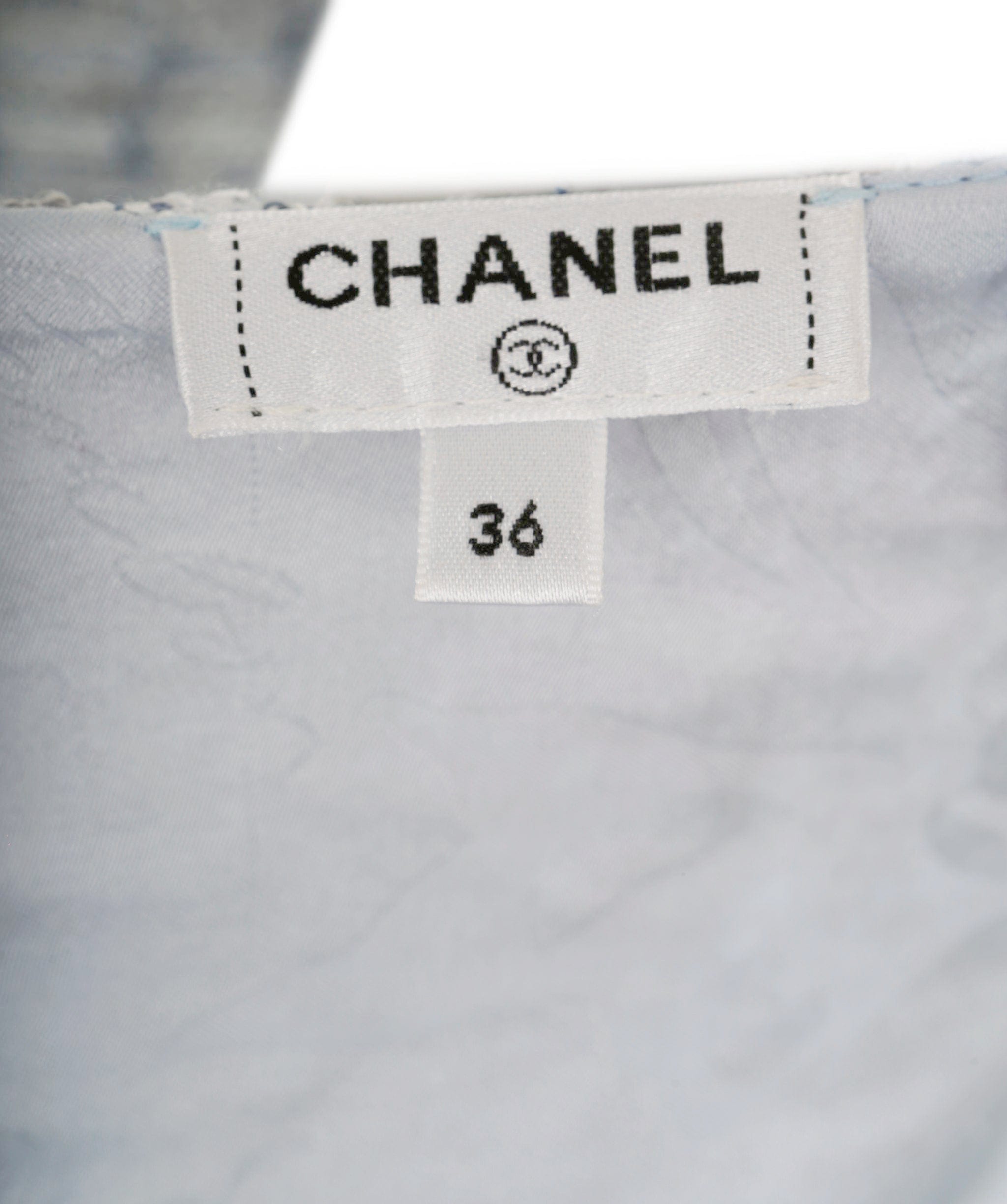 Chanel Chanel tweed dress blue La Pausa 19C FR36 AVC1442