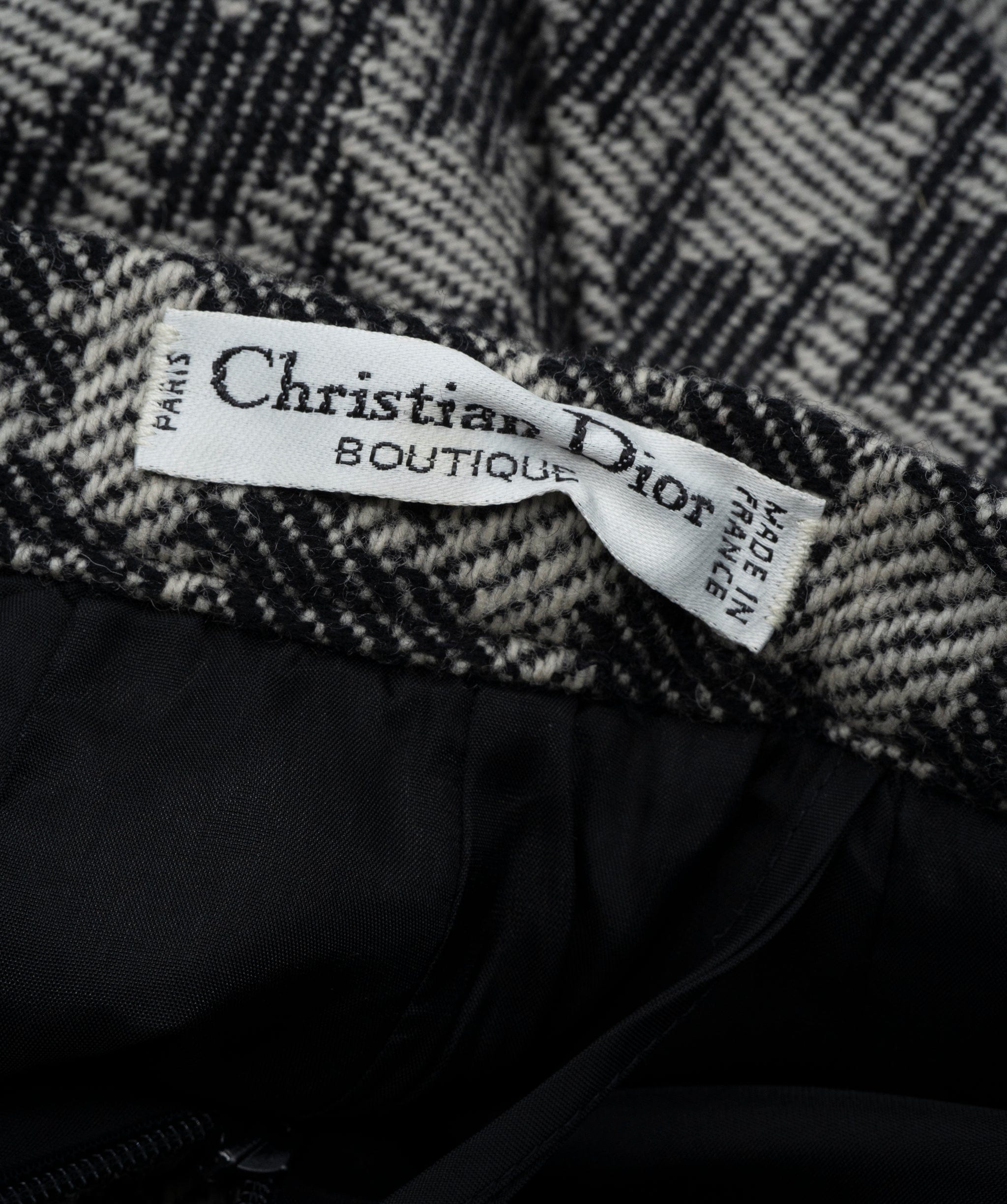 Chanel Christian Dior Grey Tweed Skirt ASL3849