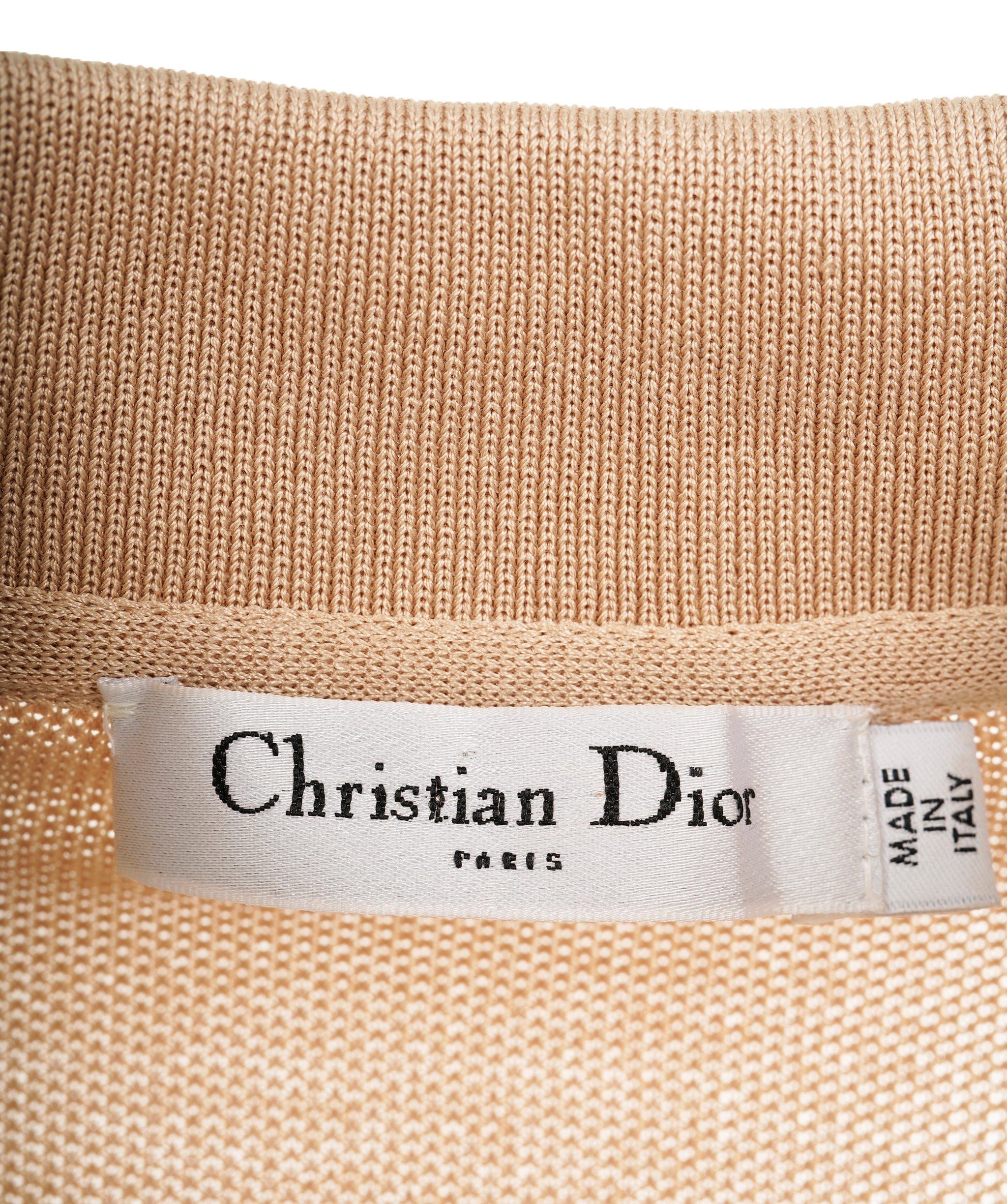 Chanel Christian Dior Logo Cream Cardigan  ALL0488