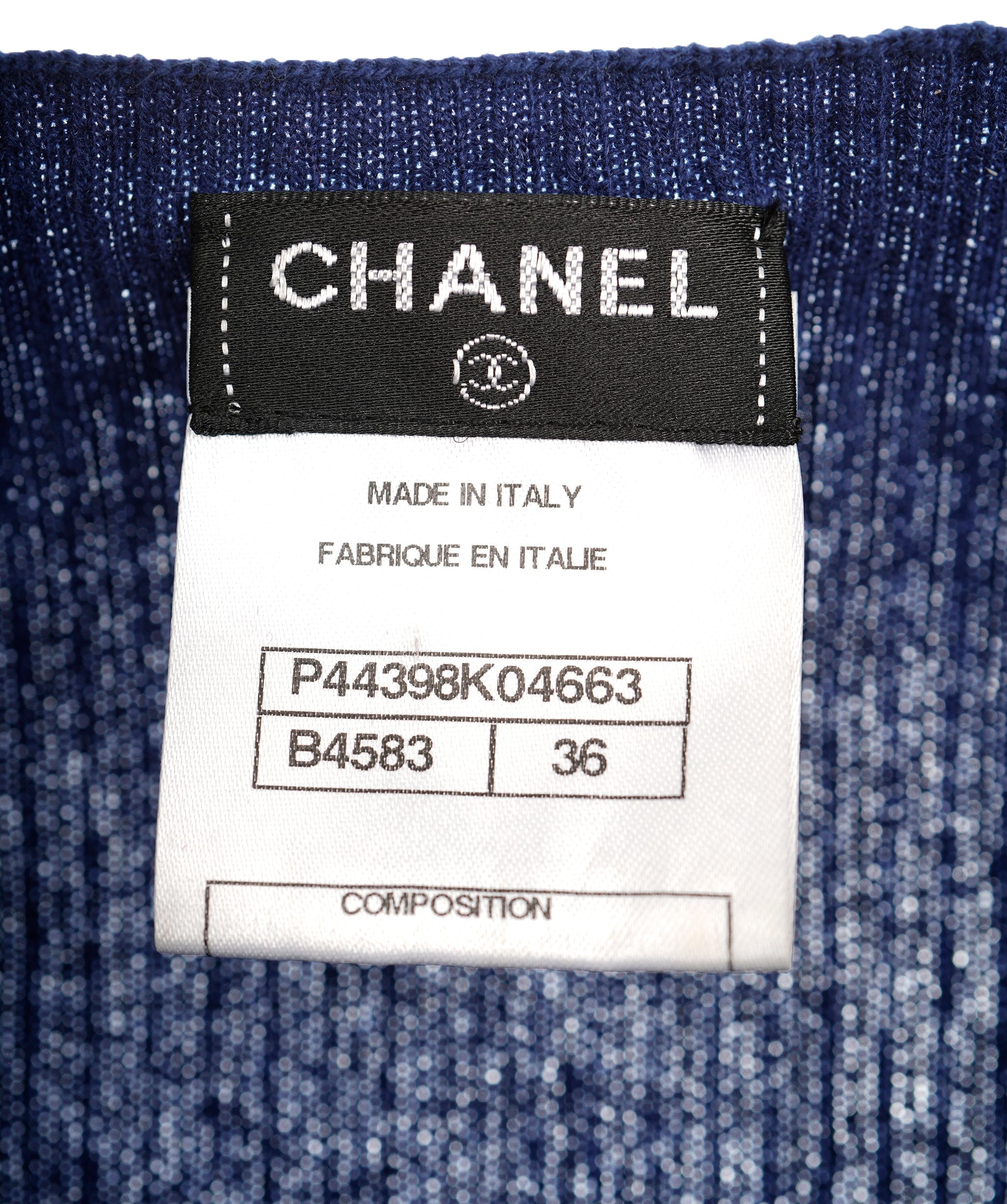 Chanel Robe Chanel knit marine fuschia FR36 P44398K04663 AVC1629