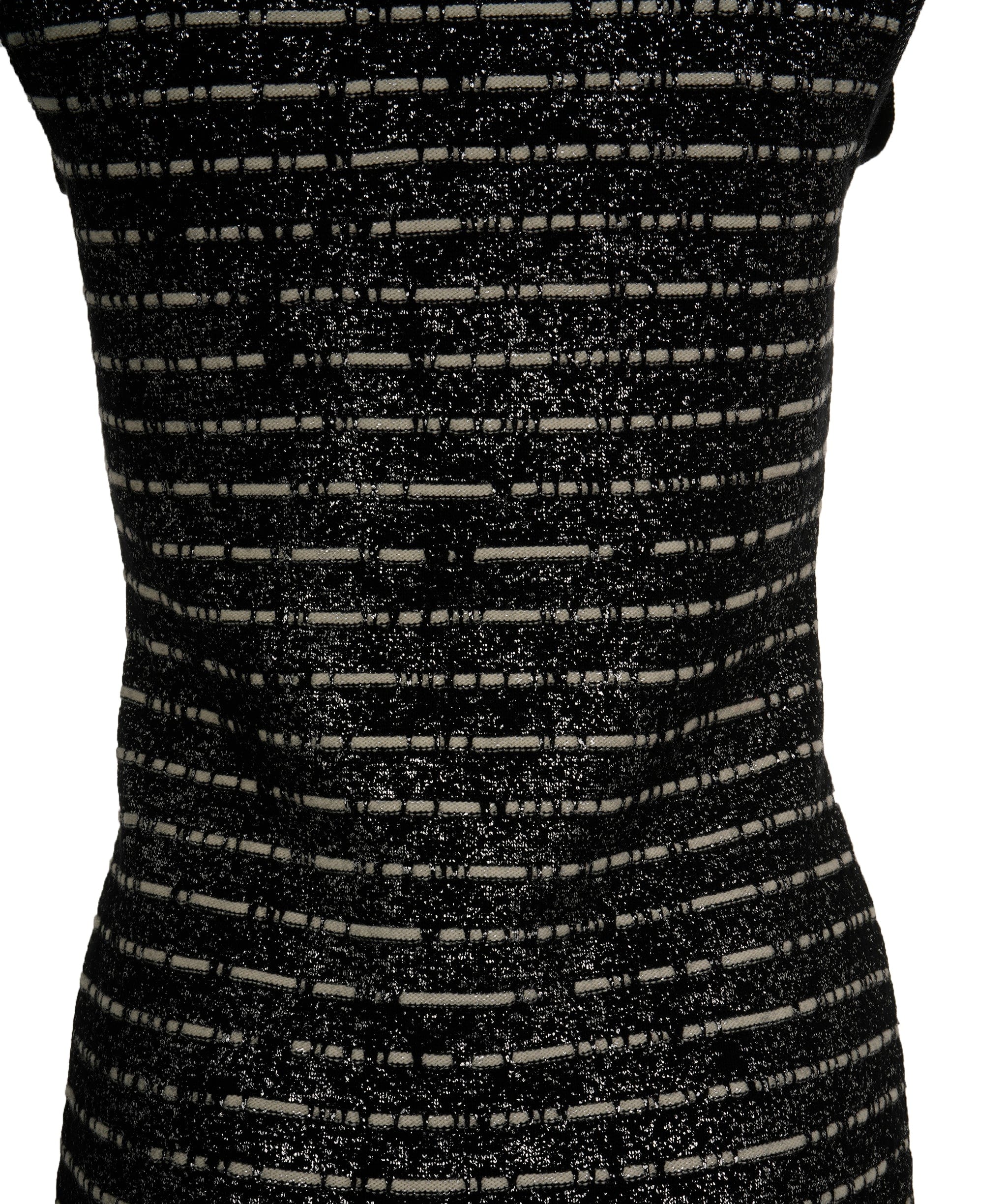 Chanel Robe Chanel knit rayure noir blanc FR36 P39229K02756 AVC1630