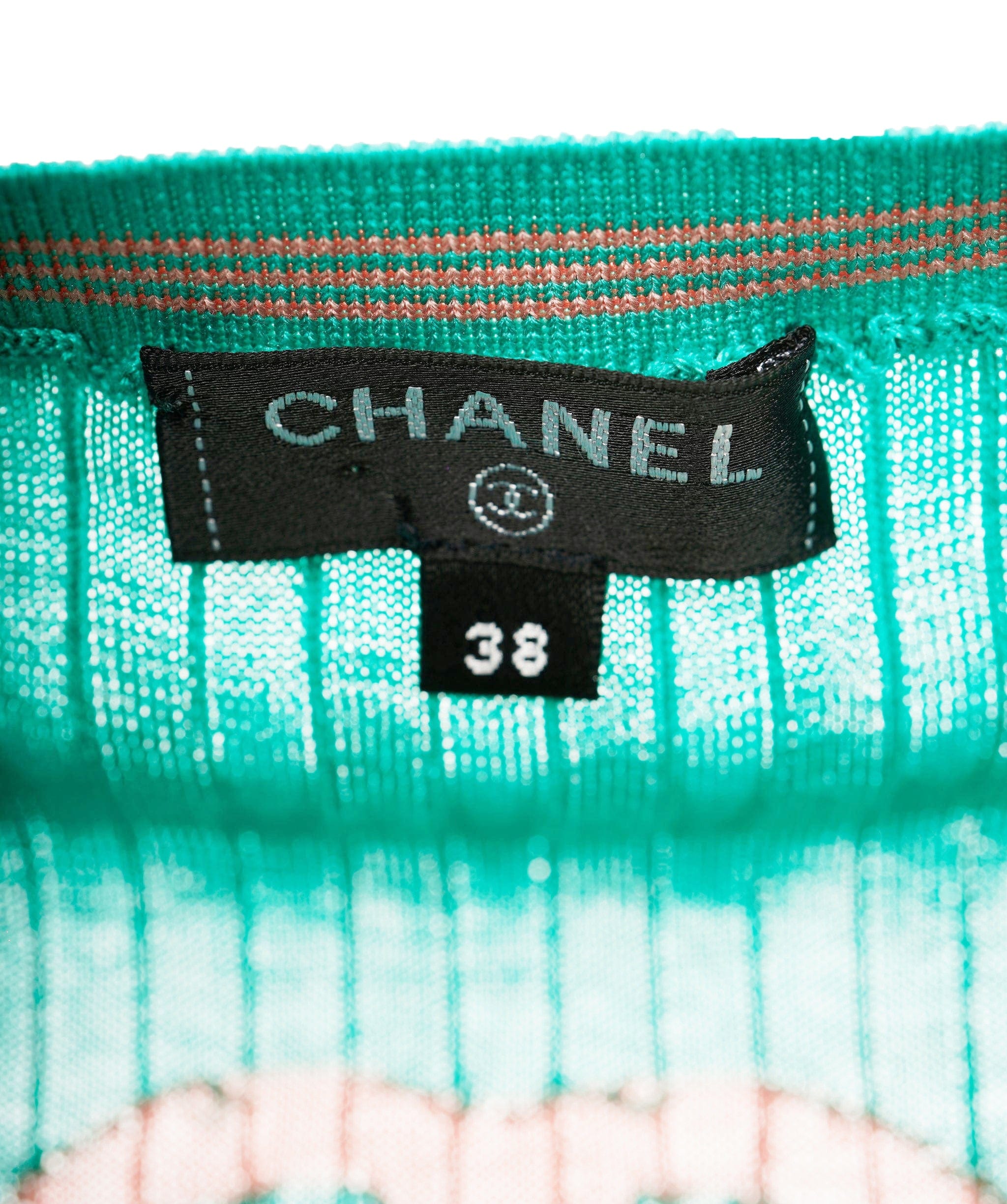 Chanel Tshirt Chanel knit turquoise n5 cc  AVC1623