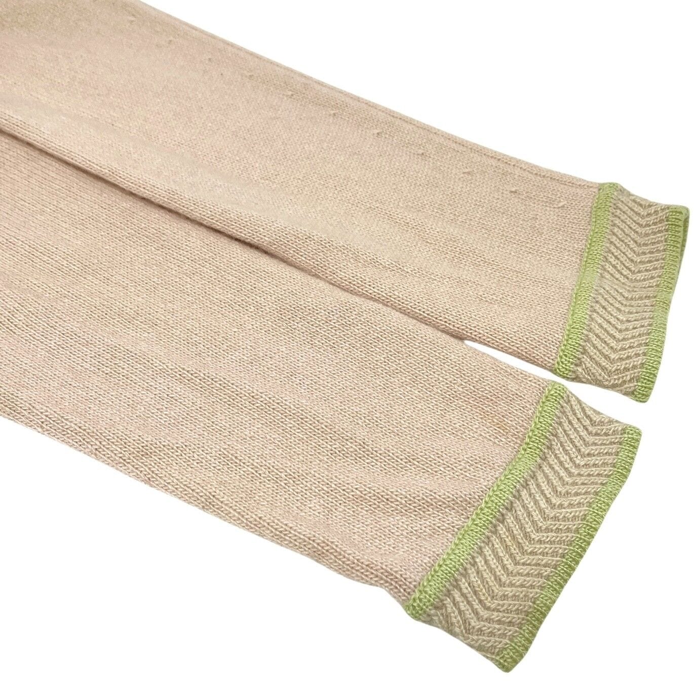 chanel CHANEL Vintage 03P Logo Knit Cardigan #42 Sweater Pink Green Cashmere Button