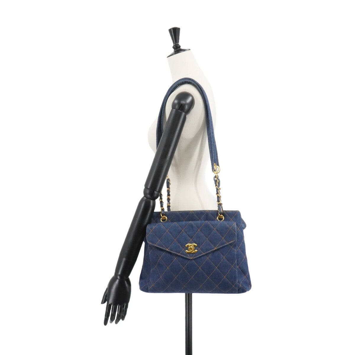 CHANEL CHANEL Matelasse Chain Shoulder Bag Denim Blue Vintege 90239323