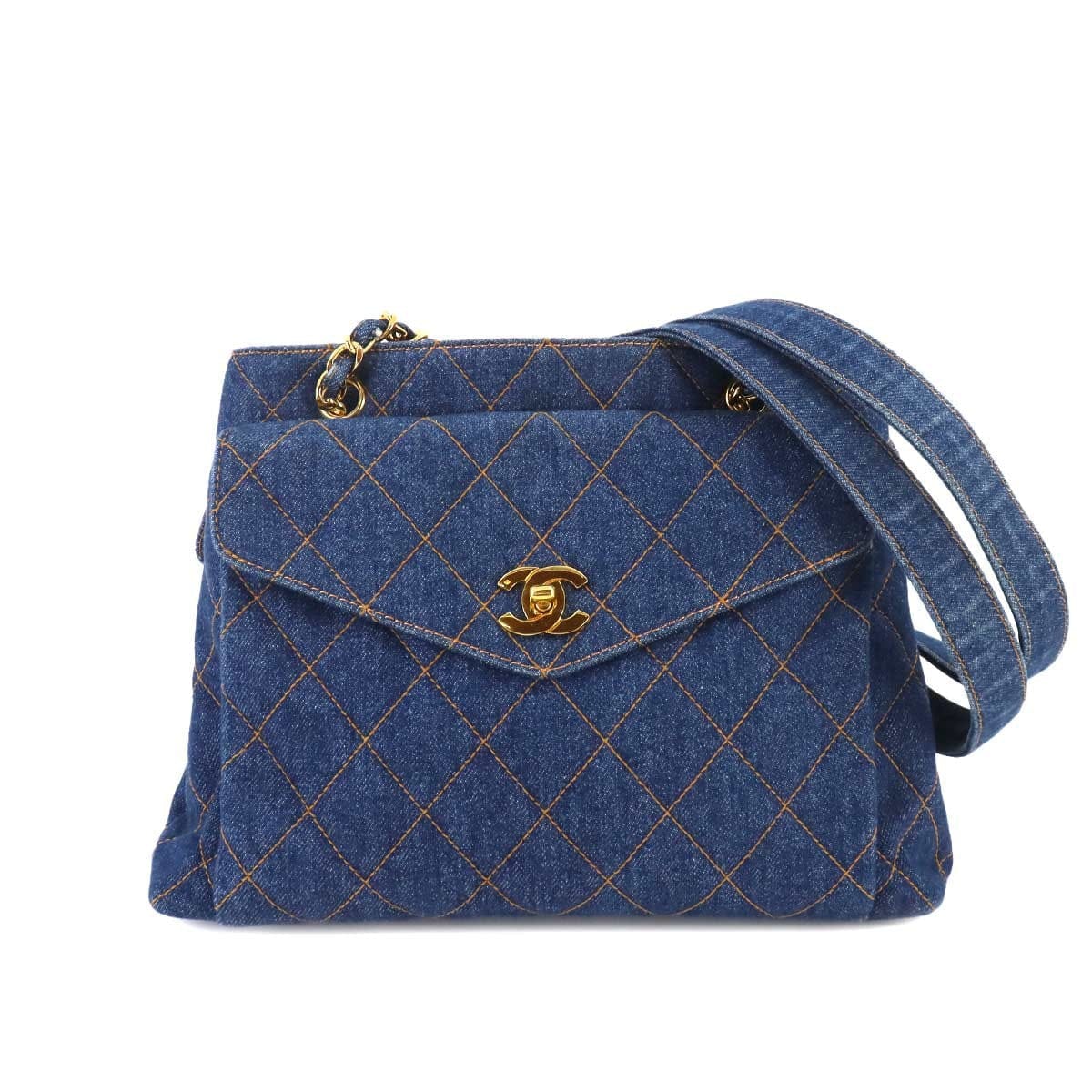 CHANEL CHANEL Matelasse Chain Shoulder Bag Denim Blue Vintege 90239323