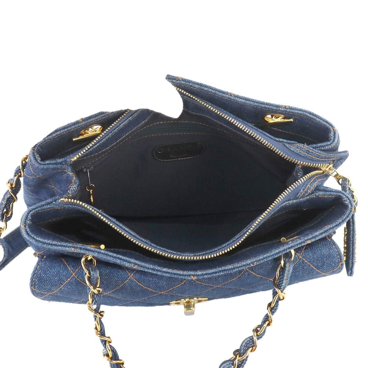 CHANEL CHANEL Matelasse Chain Shoulder Bag Denim Blue Vintege 90239323