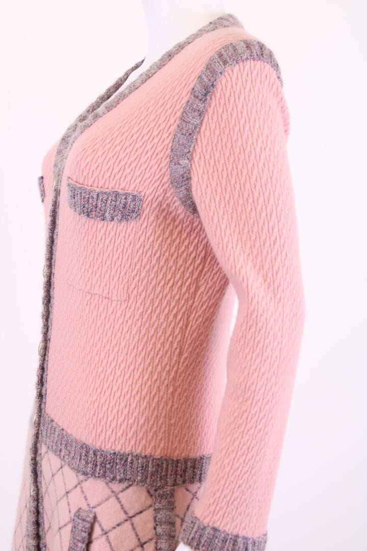 Chanel Chanel 2015 Runway Pink Cashmere Camellia Dress Pink S