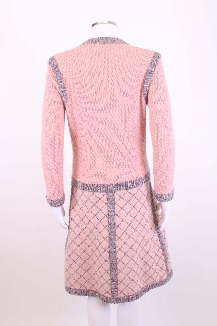 Chanel Chanel 2015 Runway Pink Cashmere Camellia Dress Pink S