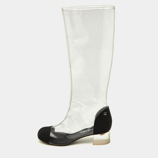 Chanel clear hotsell rain boots