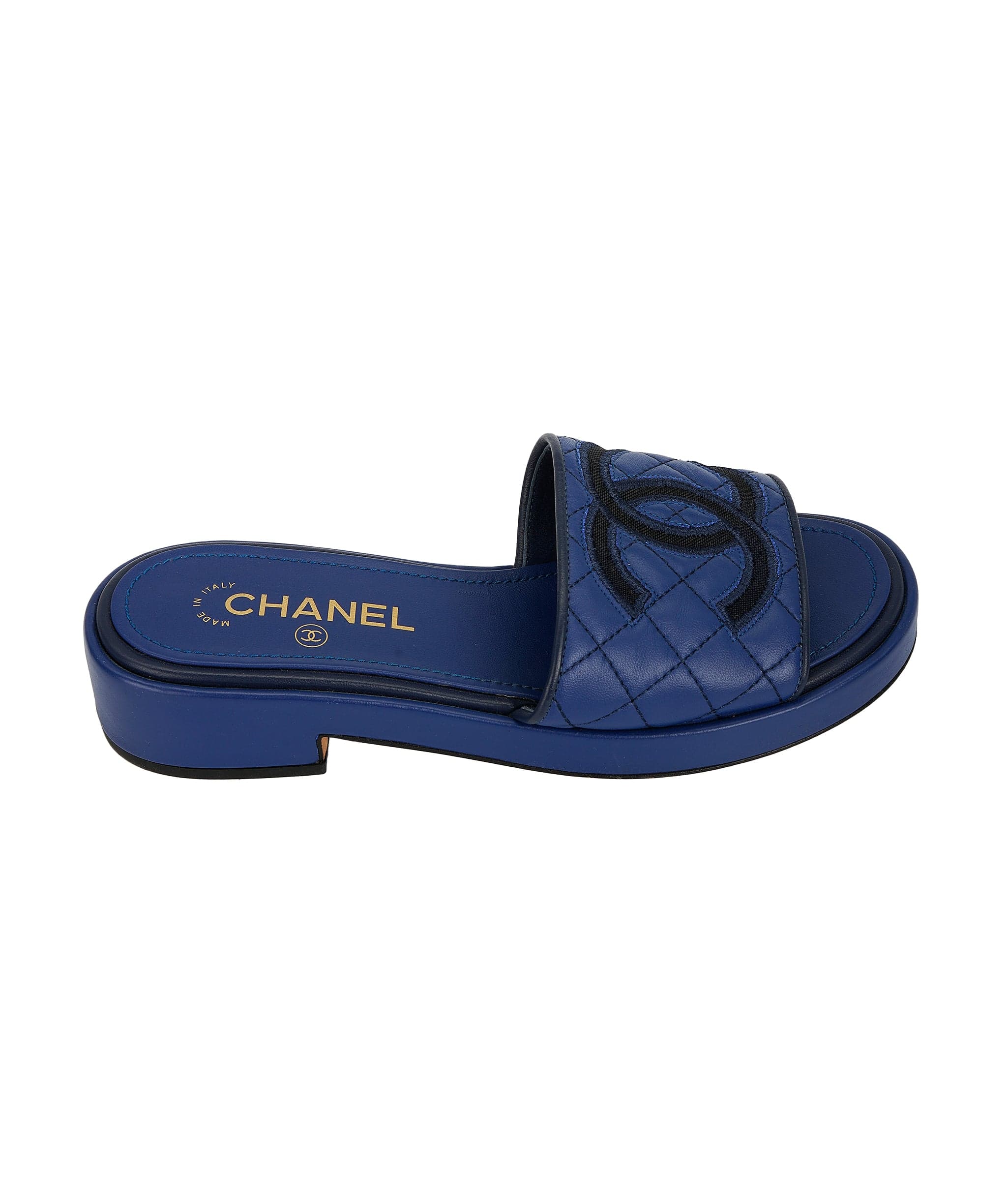 Chanel Chanel blue sliders with dustbags size 38 - AJC0505