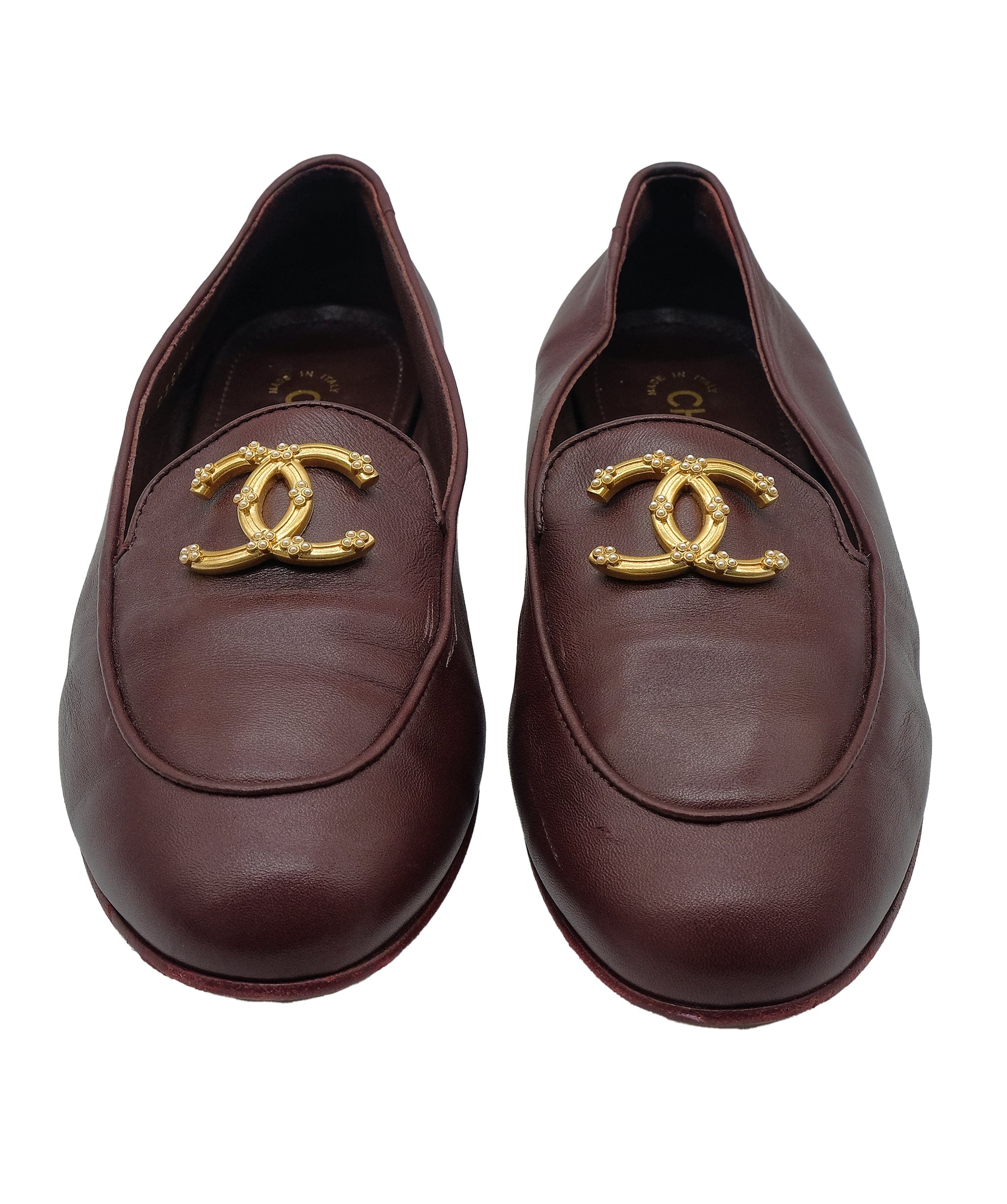 Chanel Chanel Burgundy Shoes 40