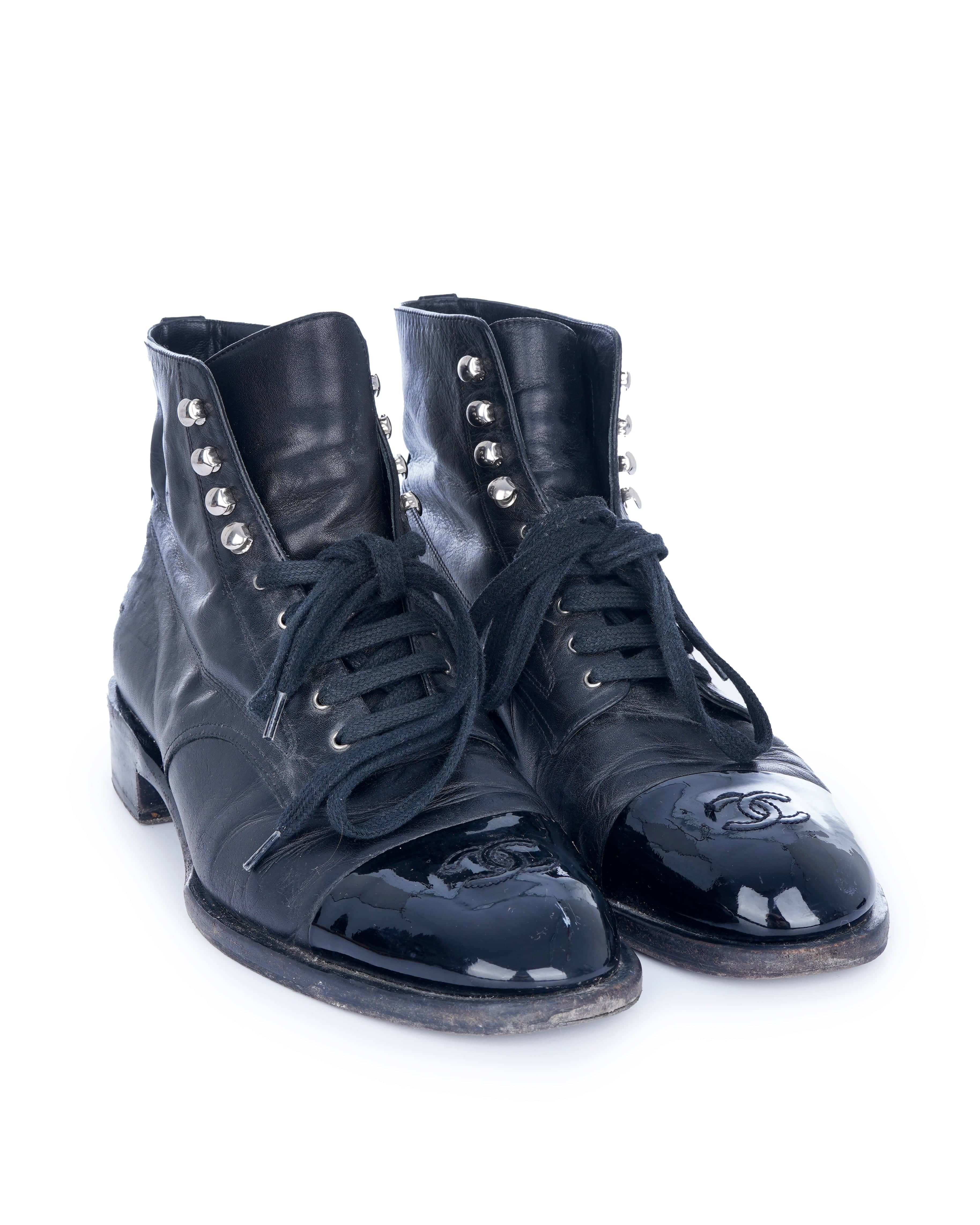 Chanel Chanel CC Boots with CC Toe Cap Detail  ALC1514