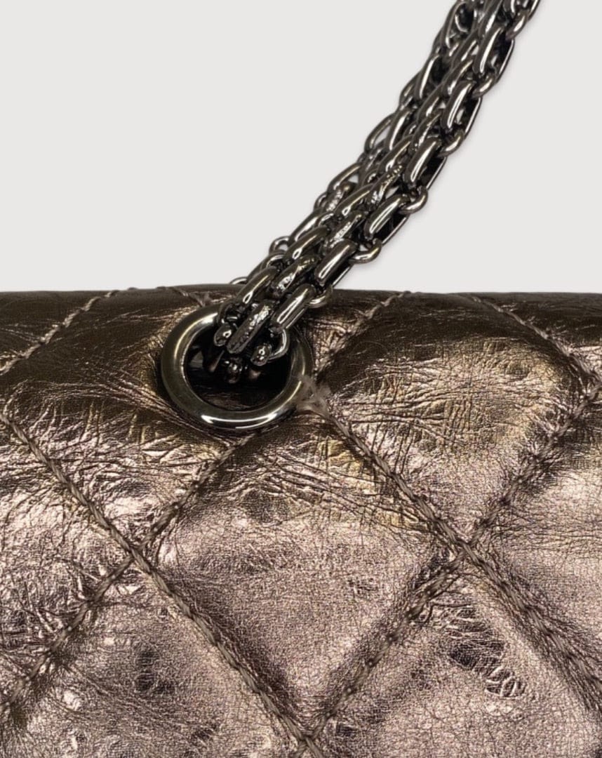 Chanel Bronze Chanel 2.55 Jumbo, Medium Classic