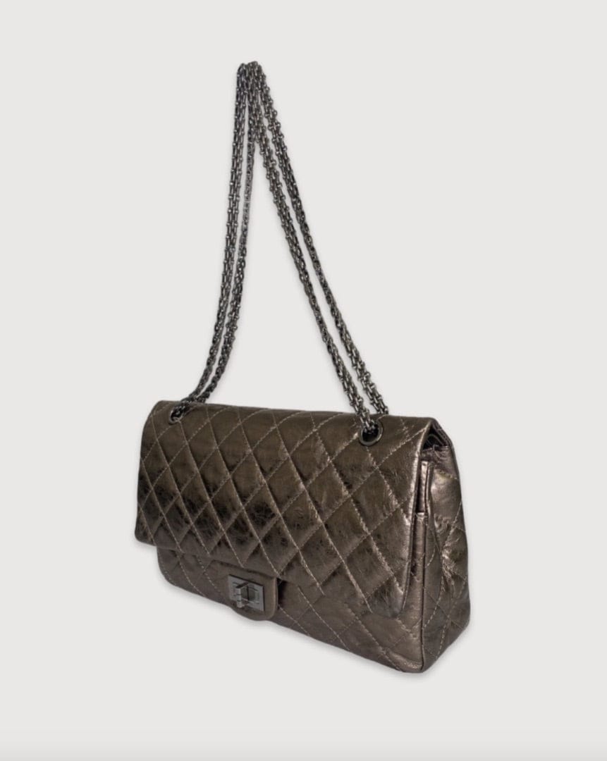 Chanel Bronze Chanel 2.55 Jumbo, Medium Classic