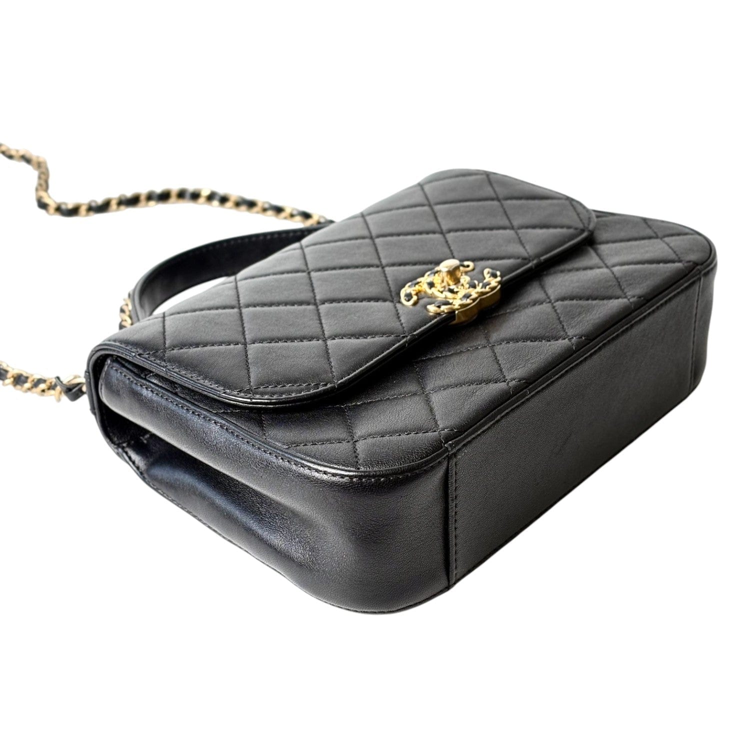 Chanel Chanel 19 Black Handle Chain Bag with GHW