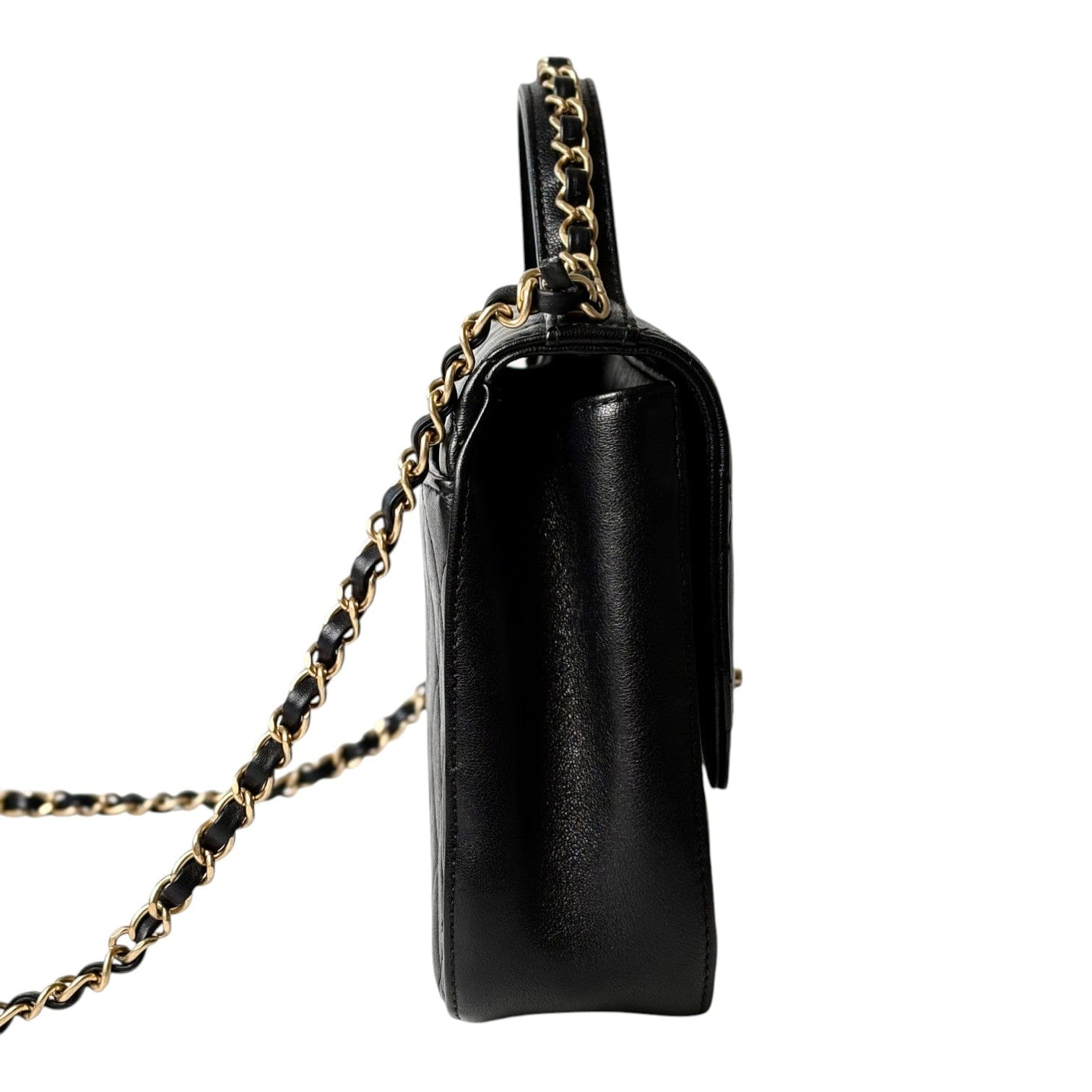 Chanel Chanel 19 Black Handle Chain Bag with GHW