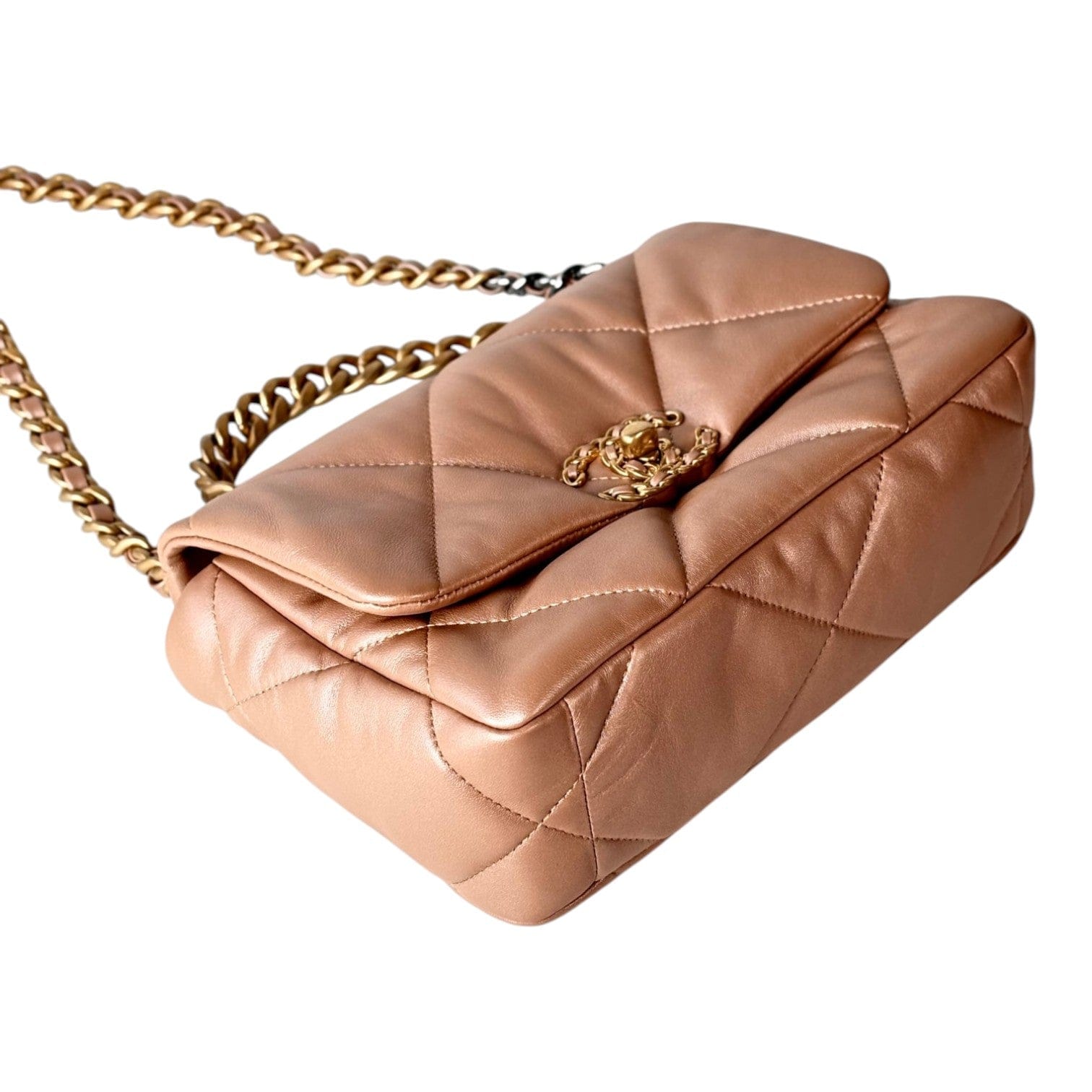 Chanel Chanel 19 Small Bag Pearl Gold - Full Set