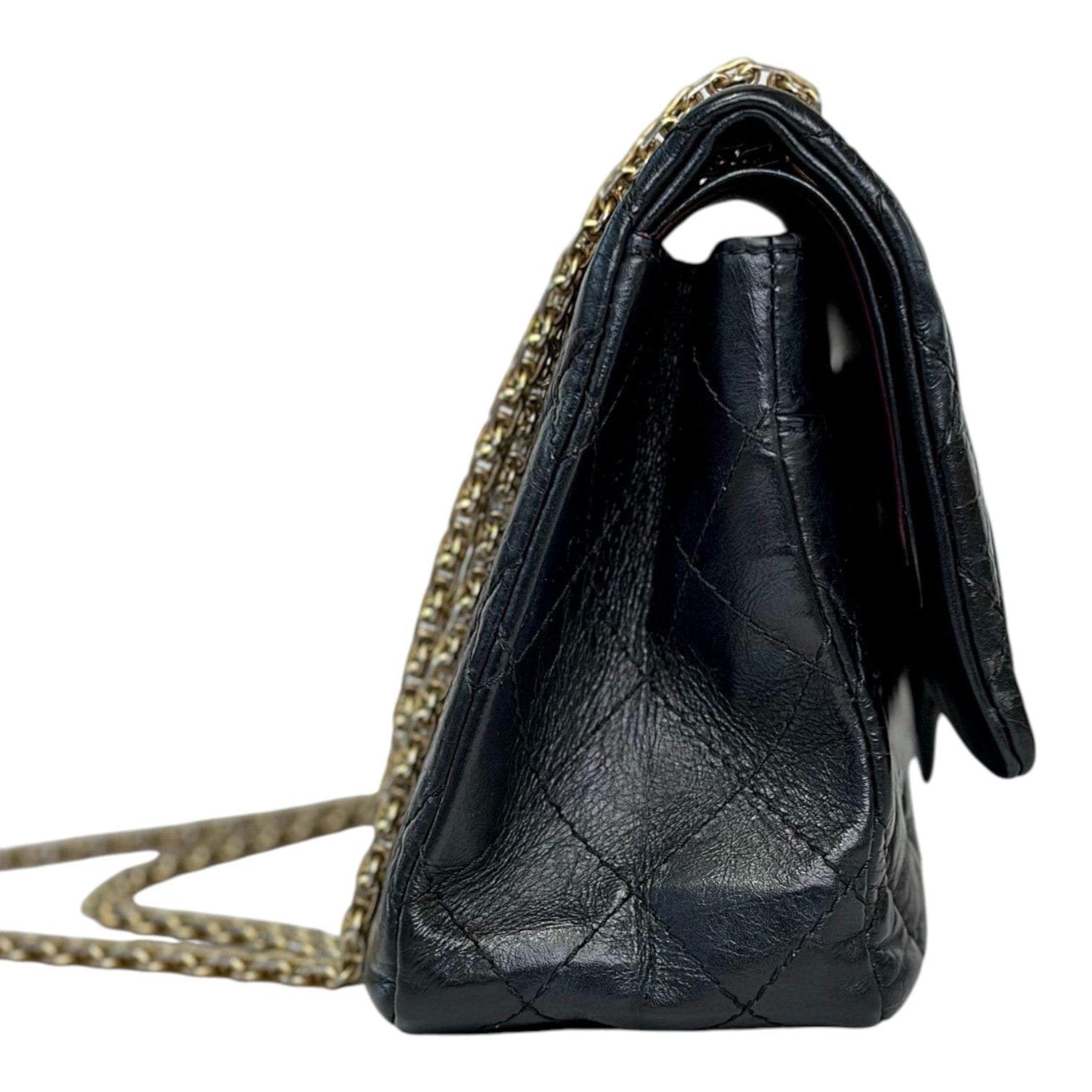 Chanel Chanel 2.55 Reissue Medium Black with Gold Hardware