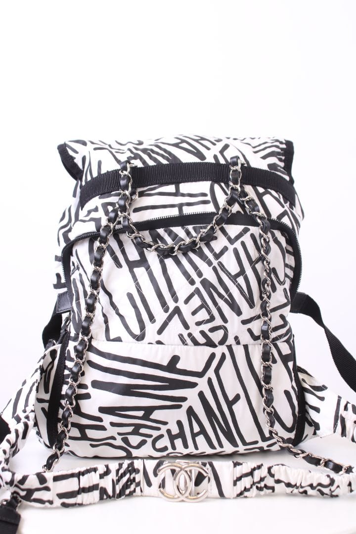 Chanel Chanel 2021 Coco Neige Printed Backpack White