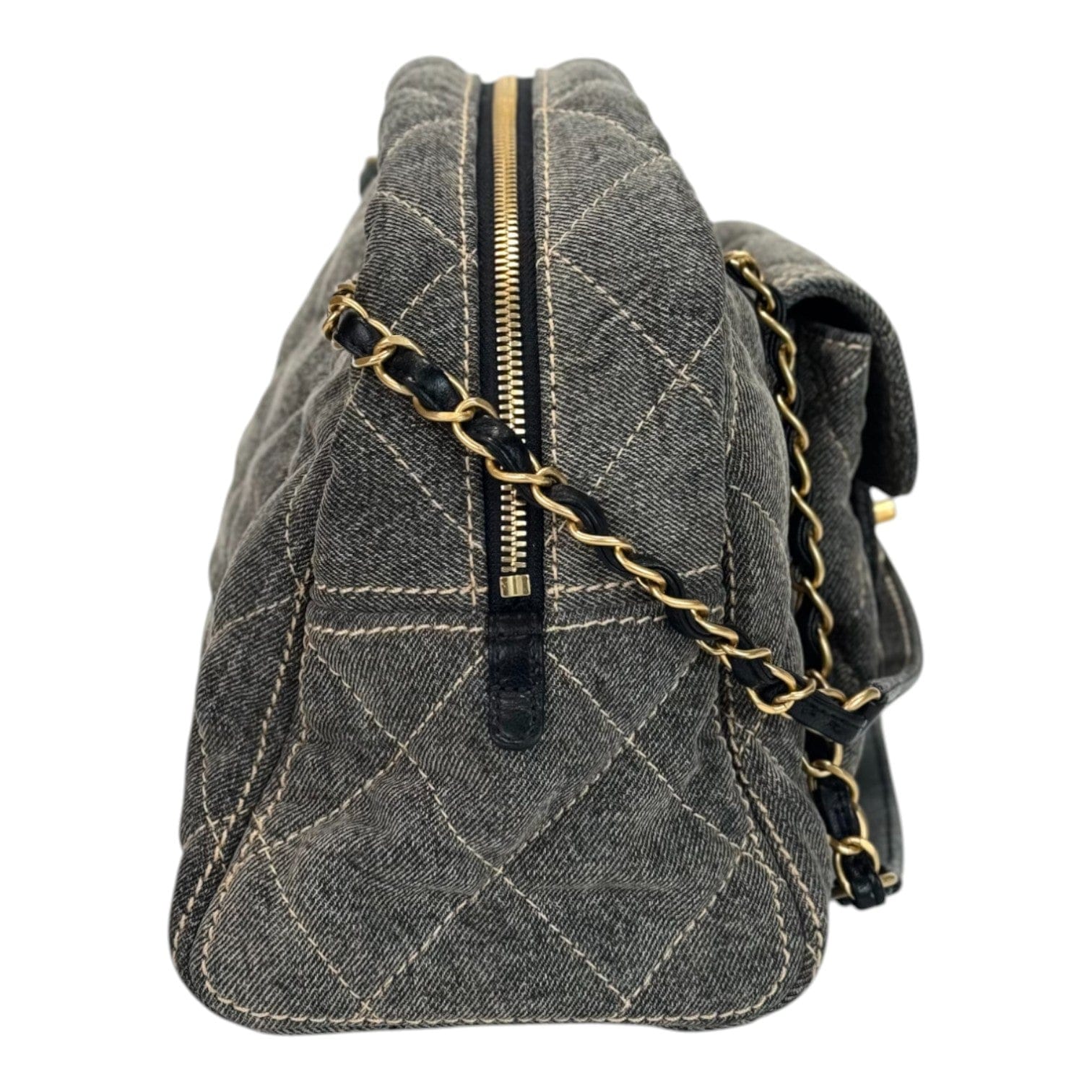 Chanel Chanel 24A Grey Denim Bowling Bag