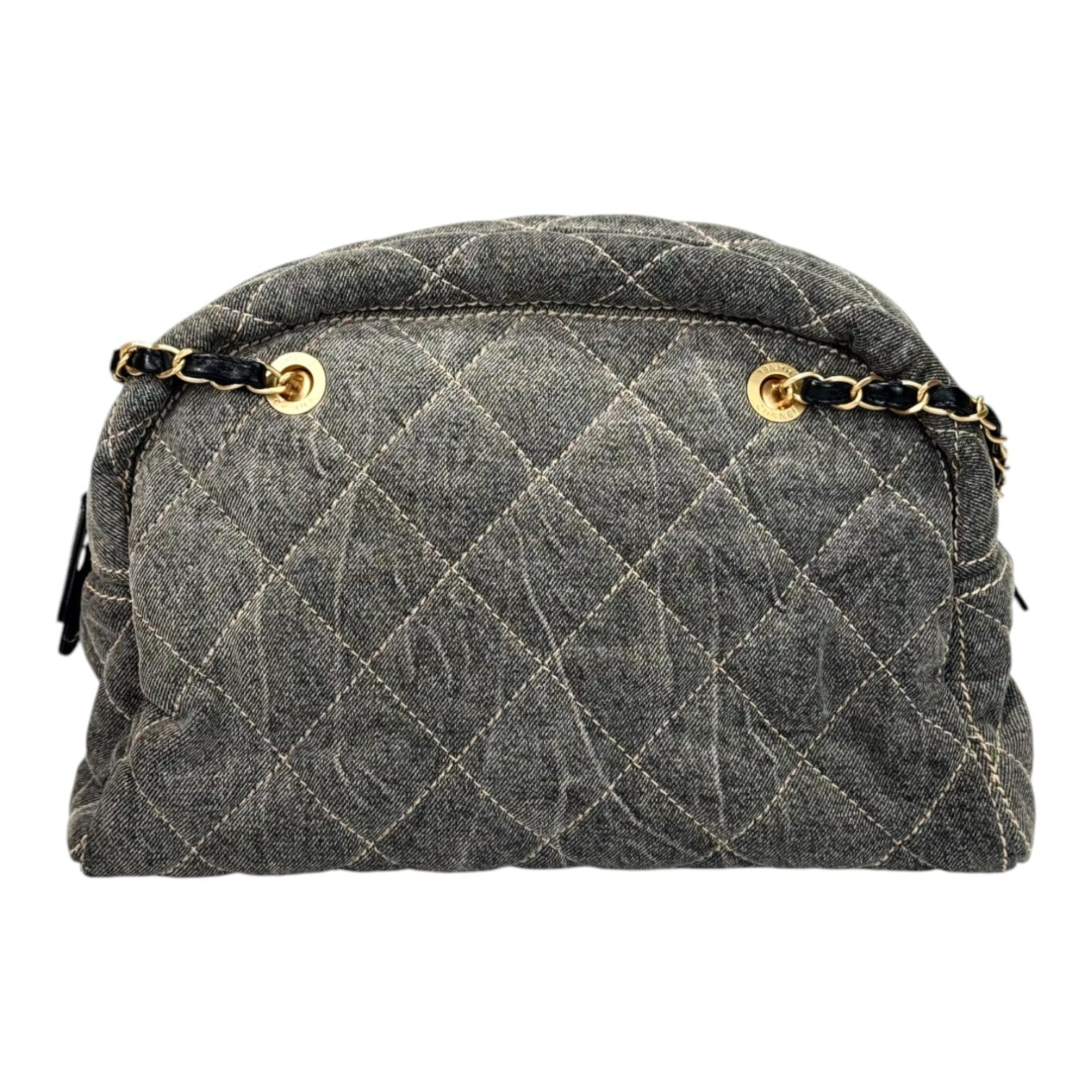 Chanel Chanel 24A Grey Denim Bowling Bag
