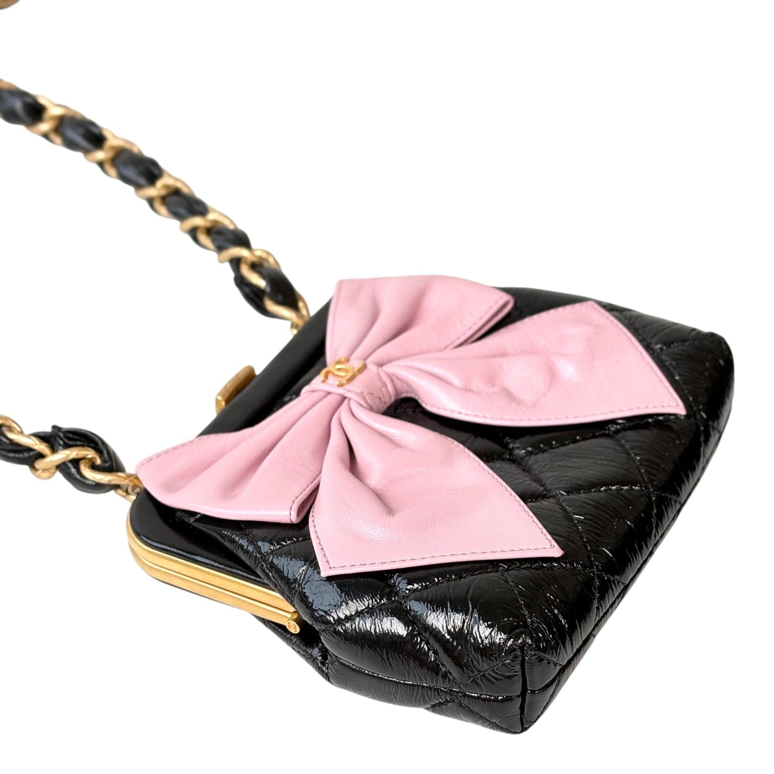 Chanel Chanel 24A Mini Clutch with Pink Bow Chain Bag