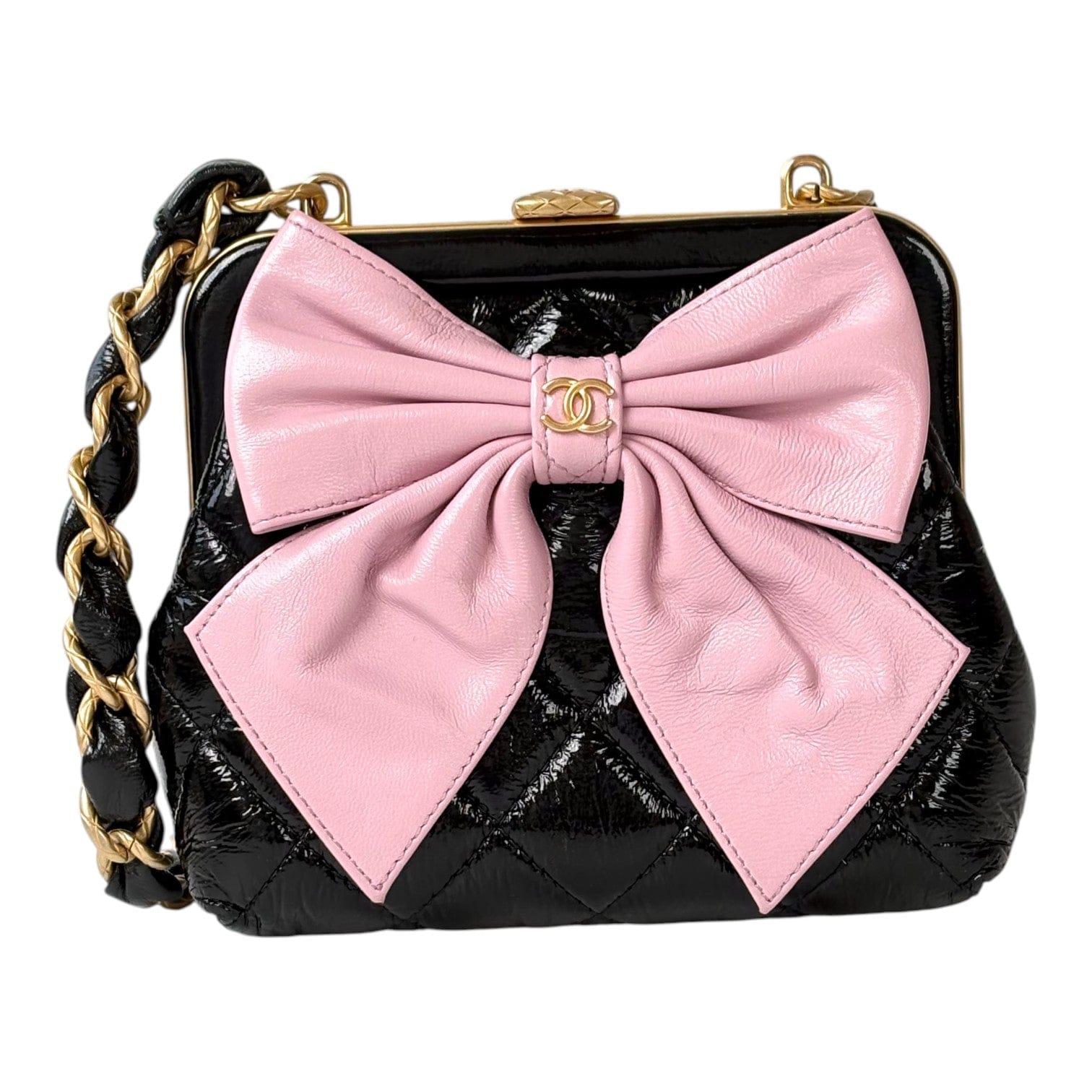 Chanel Chanel 24A Mini Clutch with Pink Bow Chain Bag